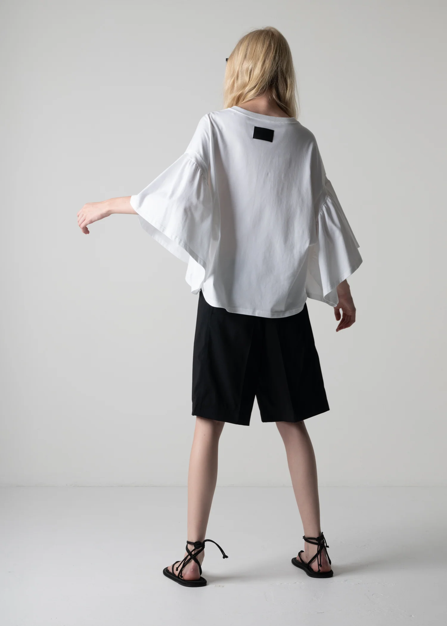 25 LAURA GATHERED SLV TOP / CRISP JERSEY - C12 - Image 5