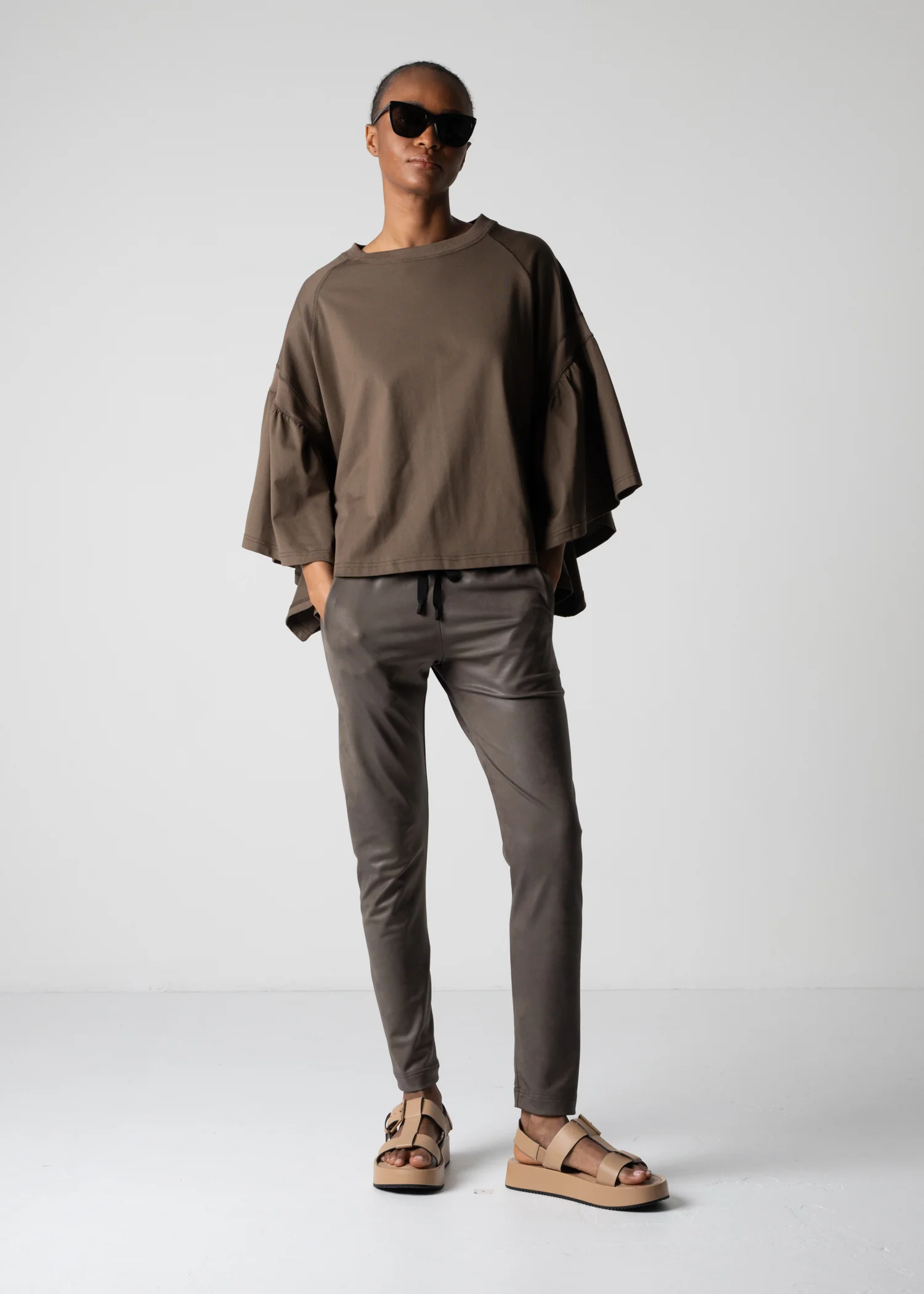 25 LAURA GATHERED SLV TOP / CRISP JERSEY - C12 - Image 7