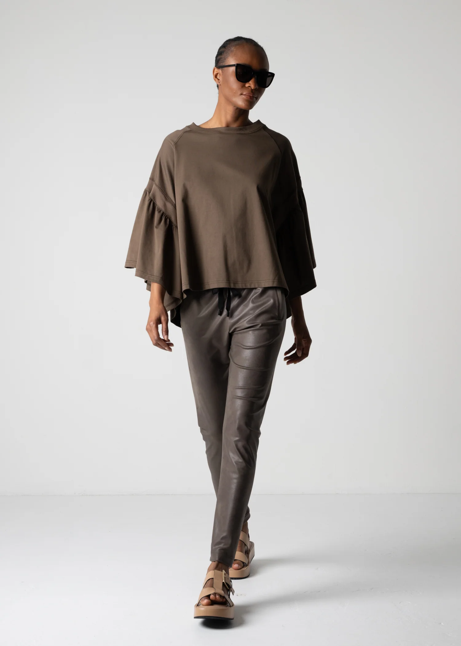 25 LAURA GATHERED SLV TOP / CRISP JERSEY - C12 - Image 8