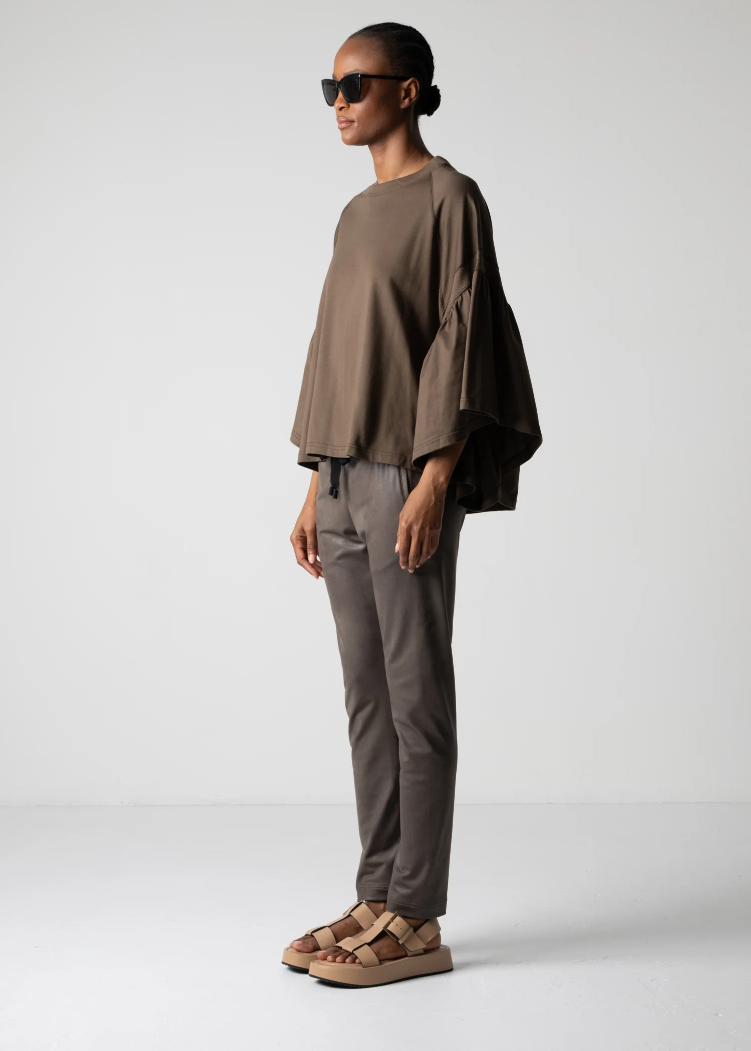 25 LAURA GATHERED SLV TOP / CRISP JERSEY - C12 - Image 9