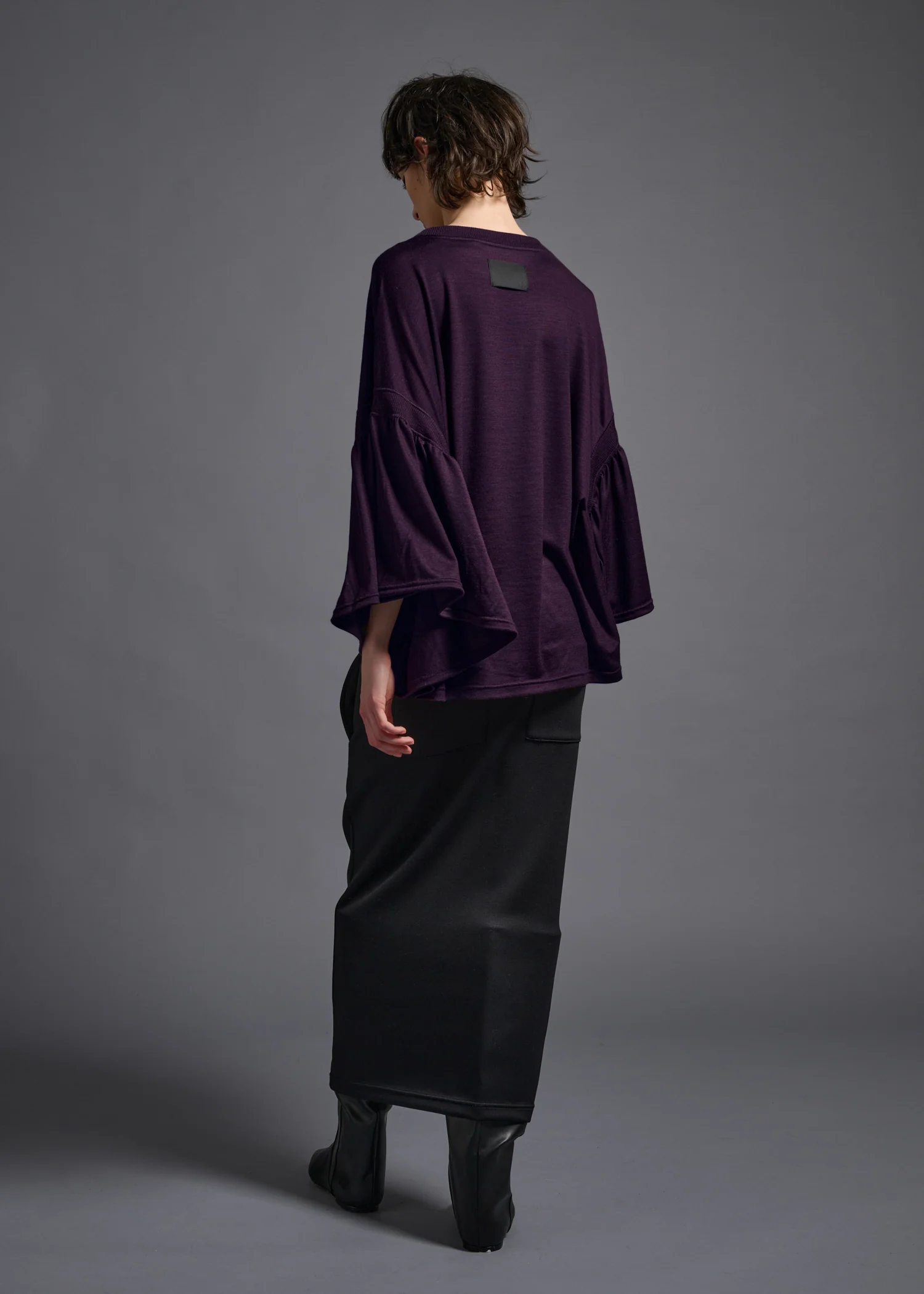 39 LAURA GATHERED SLV TOP / HIGH GAUGE PURE WOOL JERSEY - C13 - Image 19