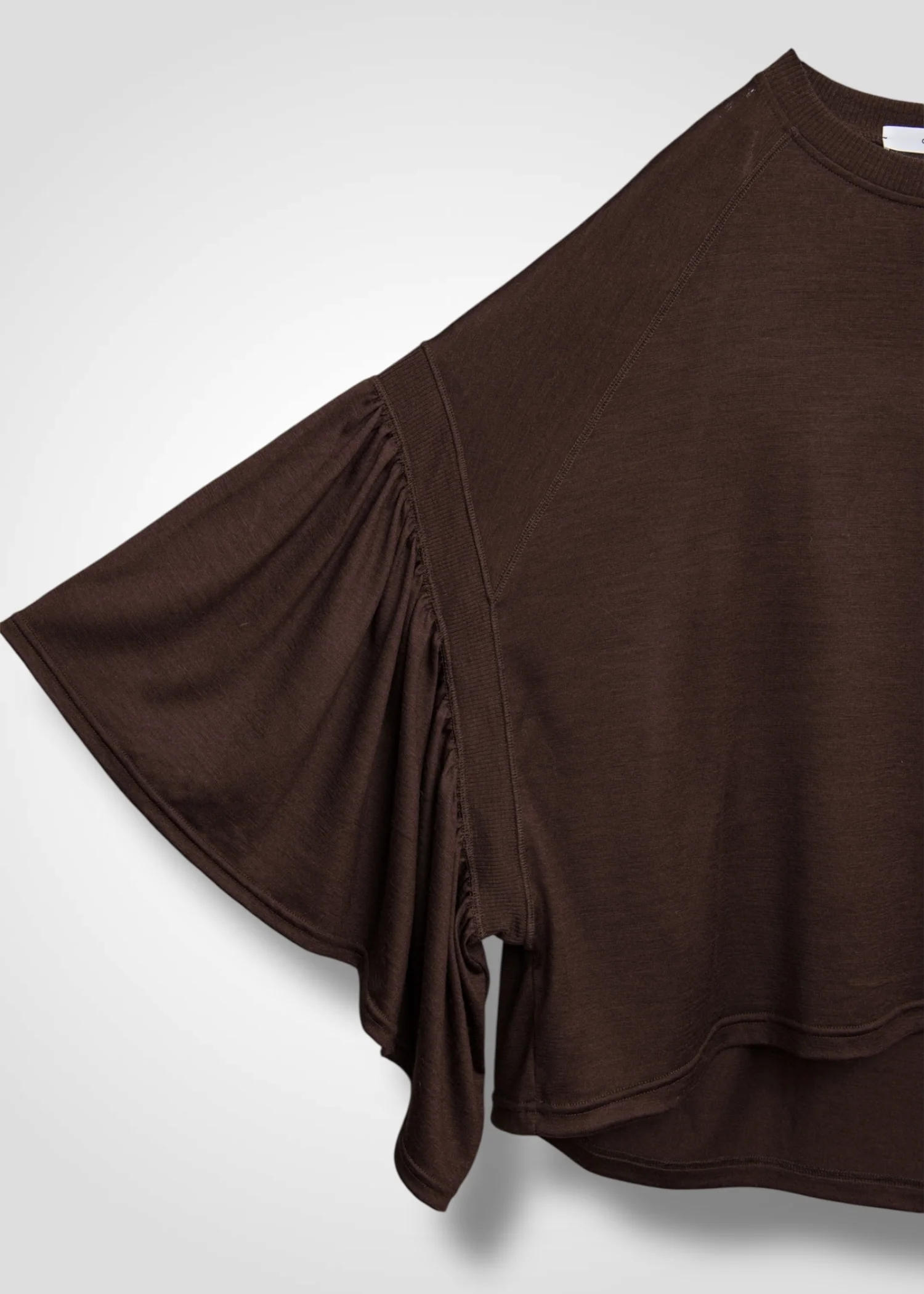 39 LAURA GATHERED SLV TOP / HIGH GAUGE PURE WOOL JERSEY - C13 - Image 22