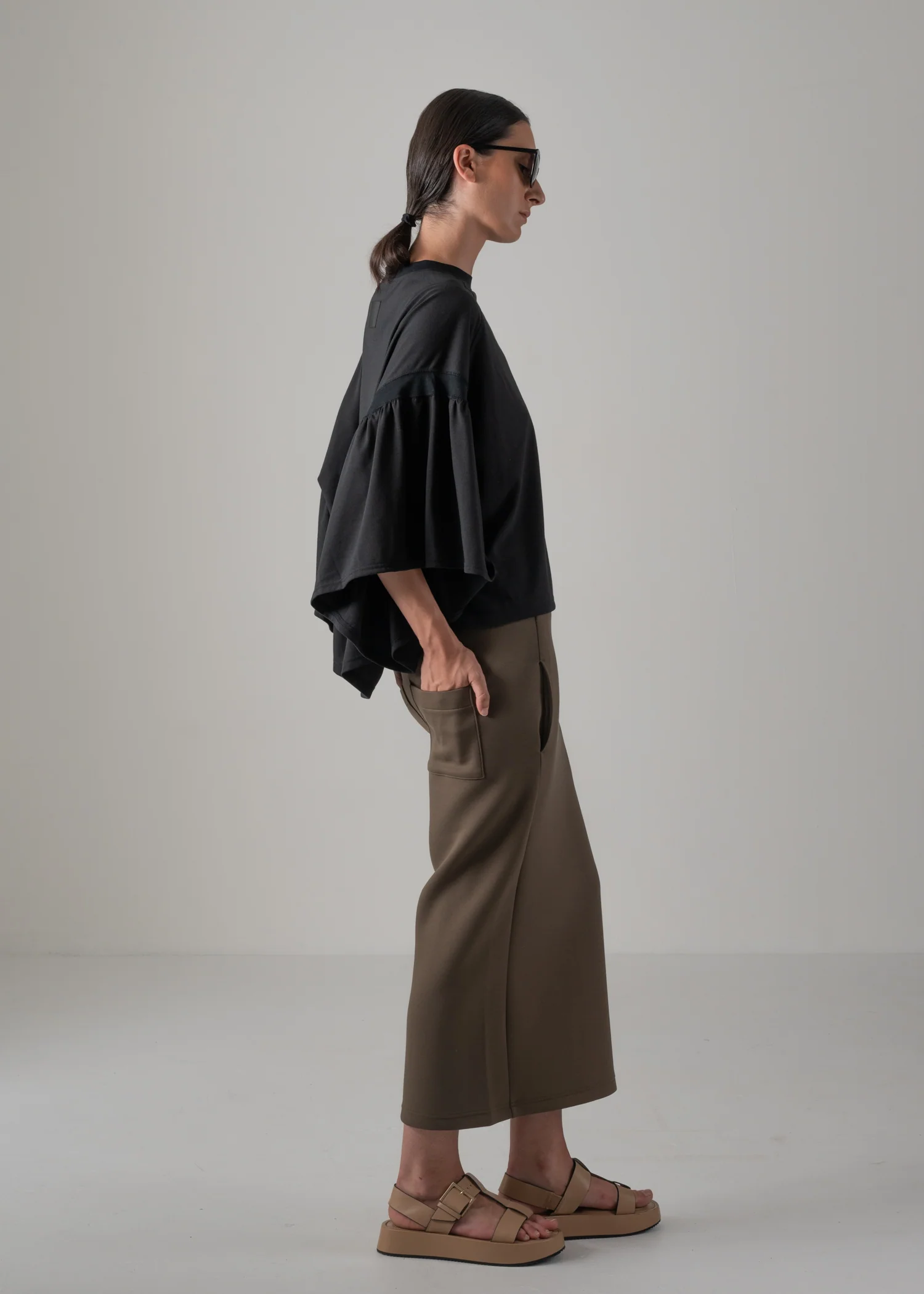 36 LAURA GATHERED SLV TOP / RECYCLED PE JERSEY - C14 - Image 18
