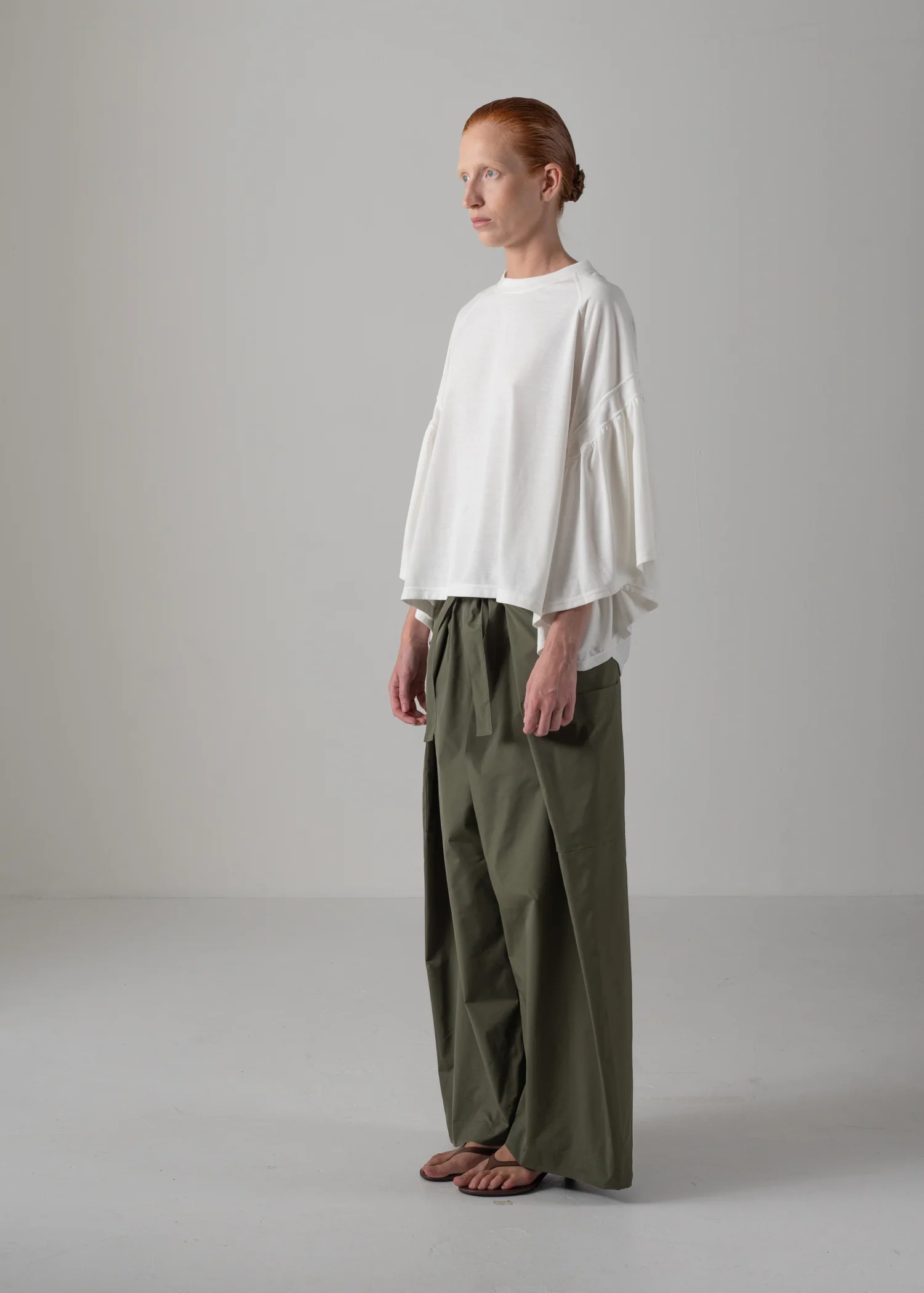 36 LAURA GATHERED SLV TOP / RECYCLED PE JERSEY - C14 - Image 6