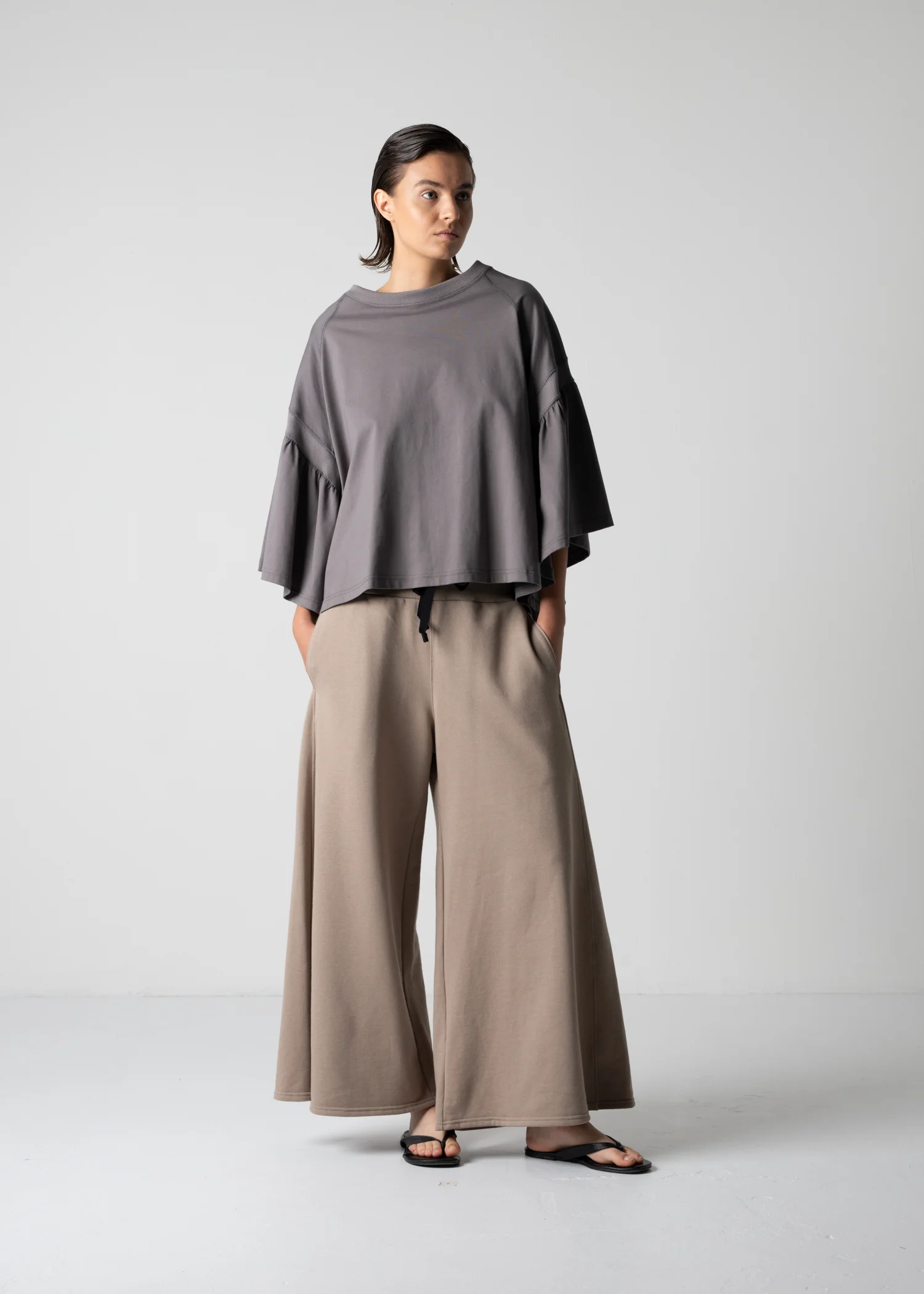 61 LAUREL PALAZZO TROUSERS / AEGEAN ORGANIC TERRY - C12 - Image 10