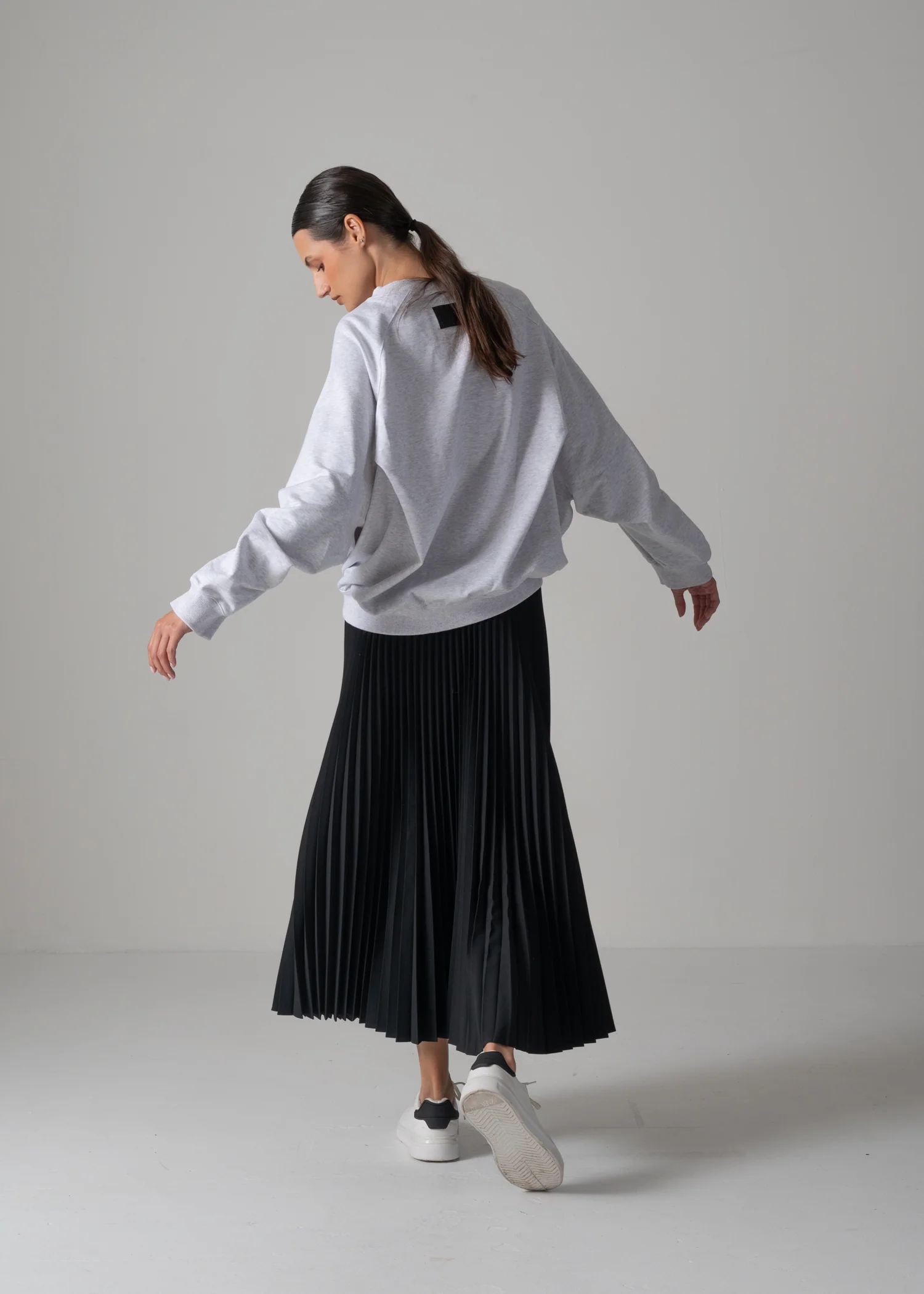 22 LEILA WIDE CUFF SWEAT SHIRT / COTTON HIGH GUAGE TERRY - C14 - Image 7
