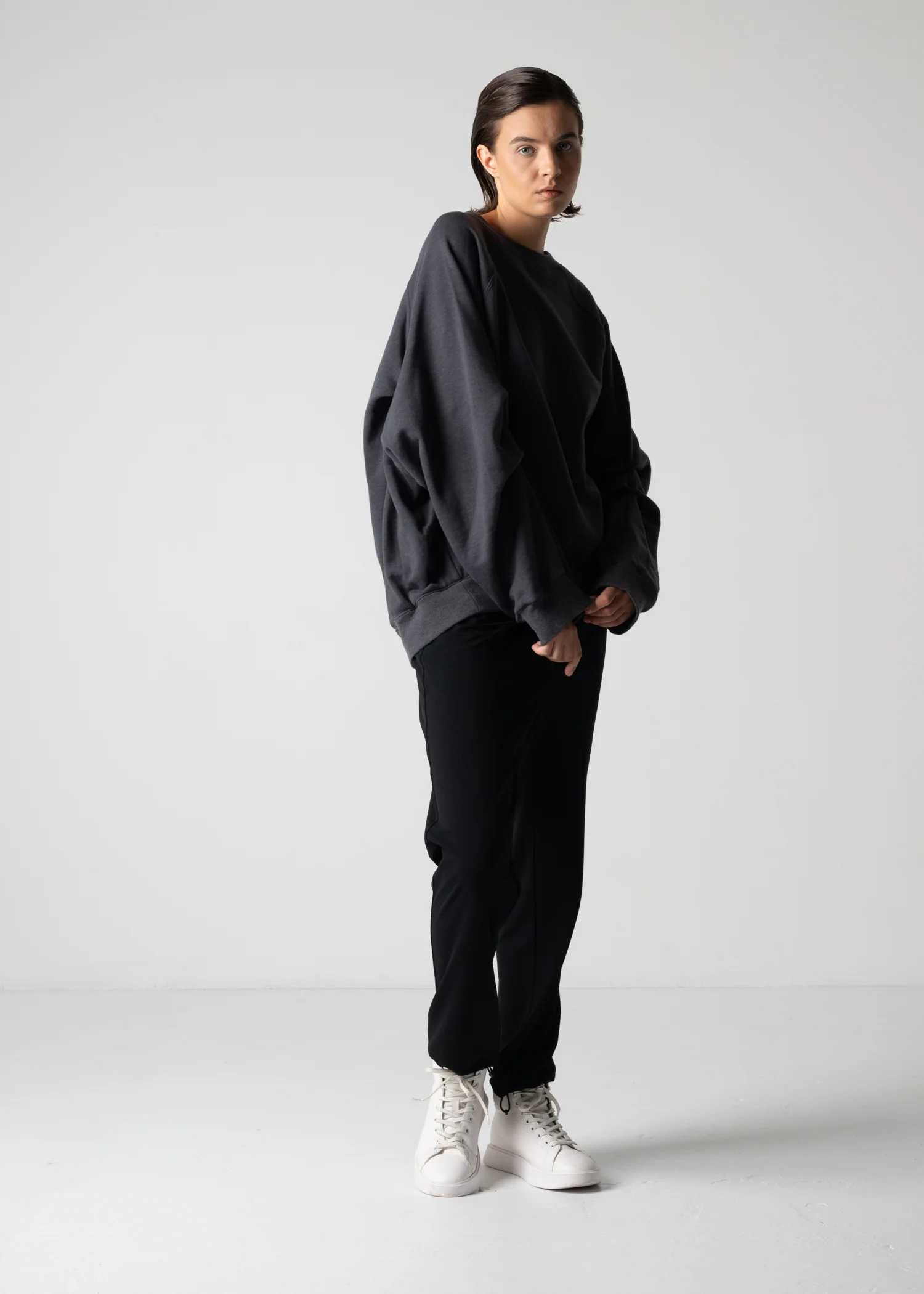 18 LEILA WIDE CUFF SWEAT SHIRT / HEAVY TERRY - C12