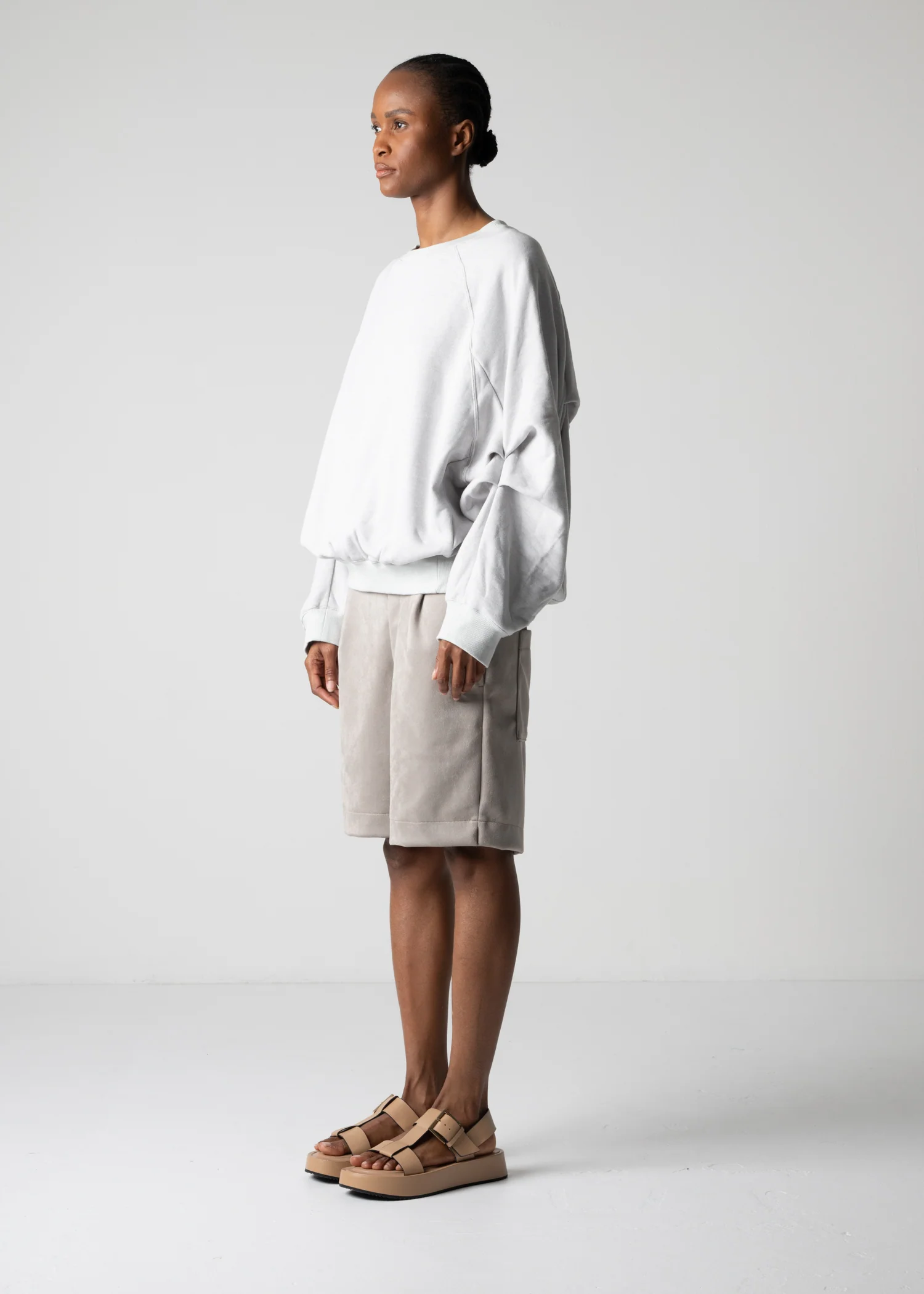 18 LEILA WIDE CUFF SWEAT SHIRT / HEAVY TERRY - C12 - Image 11
