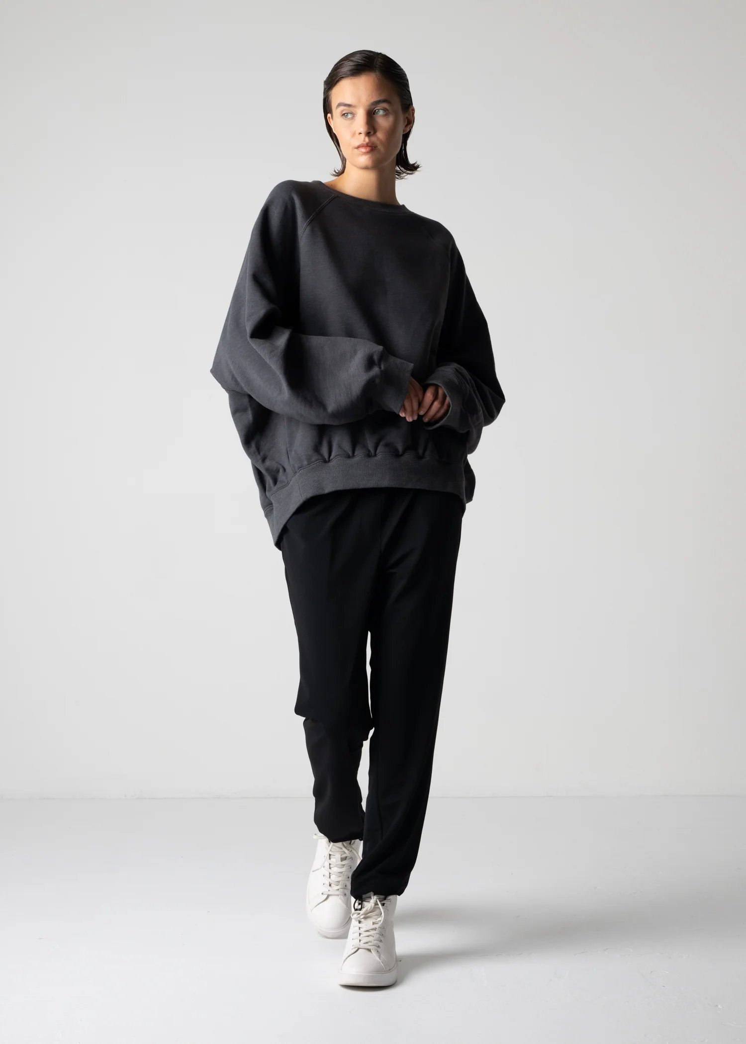 18 LEILA WIDE CUFF SWEAT SHIRT / HEAVY TERRY - C12 - Image 2