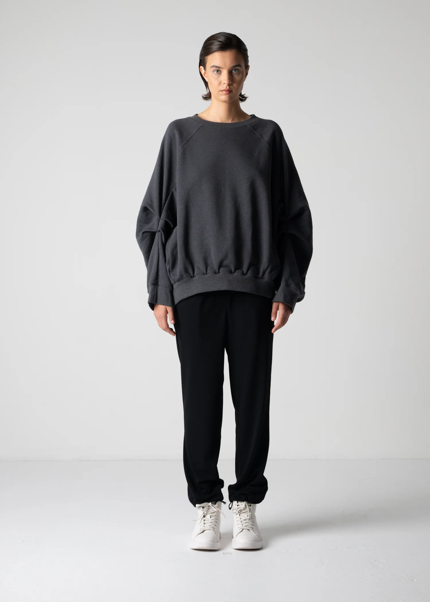 18 LEILA WIDE CUFF SWEAT SHIRT / HEAVY TERRY - C12 - Image 3