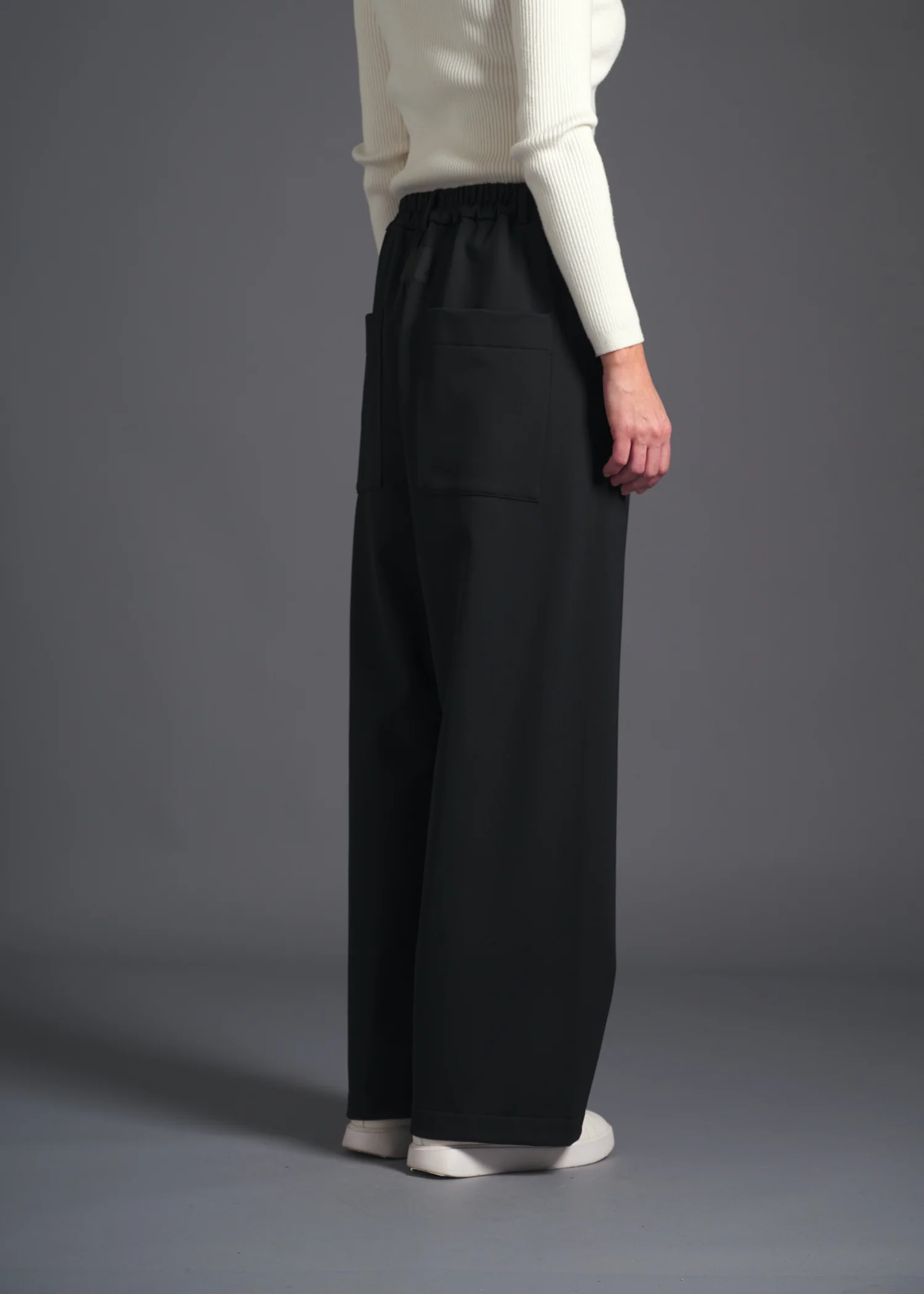 13 LUCY BAGGY TROUSERS / DOUBLE FACE SUITING - C13 - Image 2