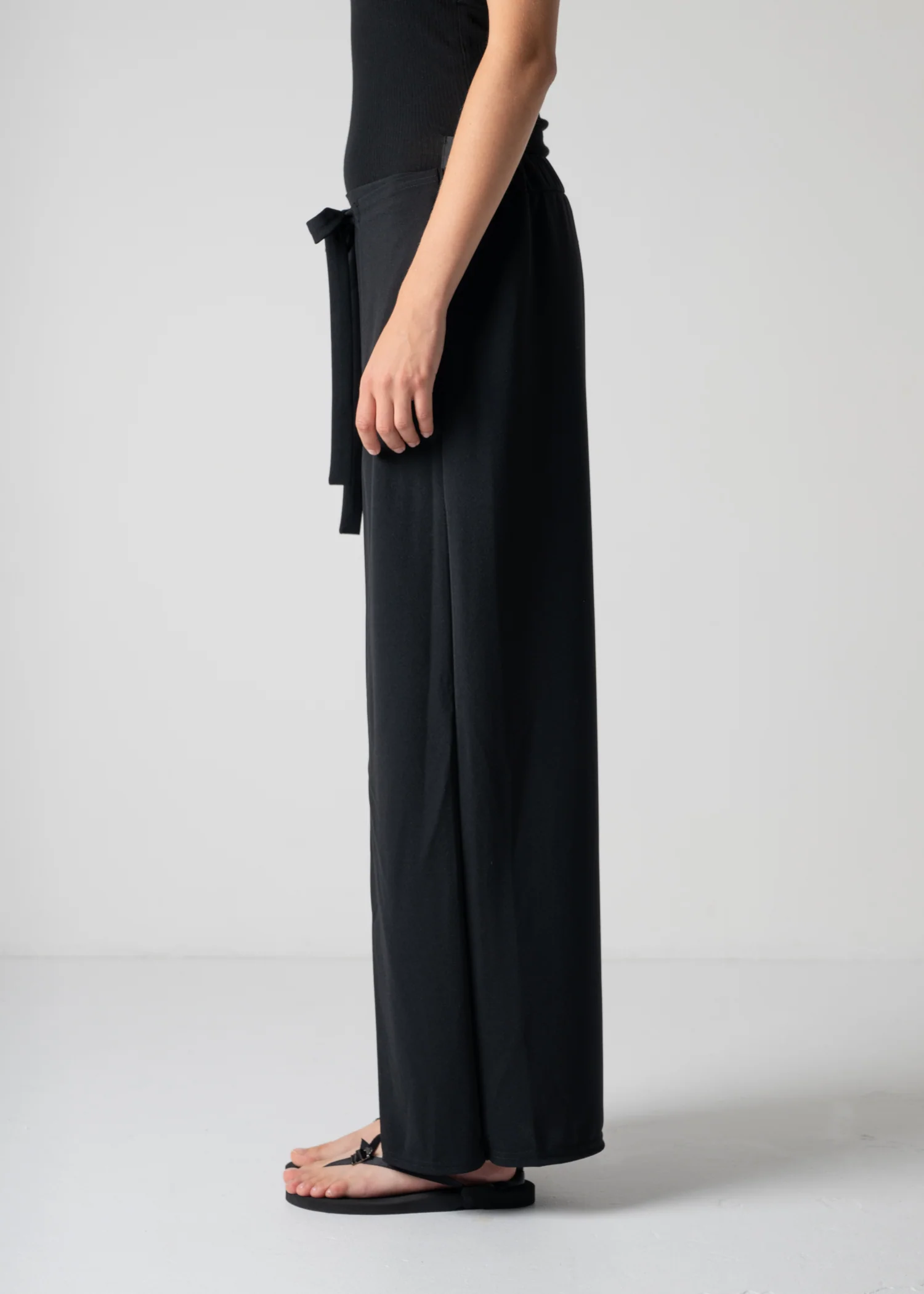 59 LUELLA WIDE-LEG WRAP TROUSERS / GEORGETTE JERSEY - C12 - Image 13