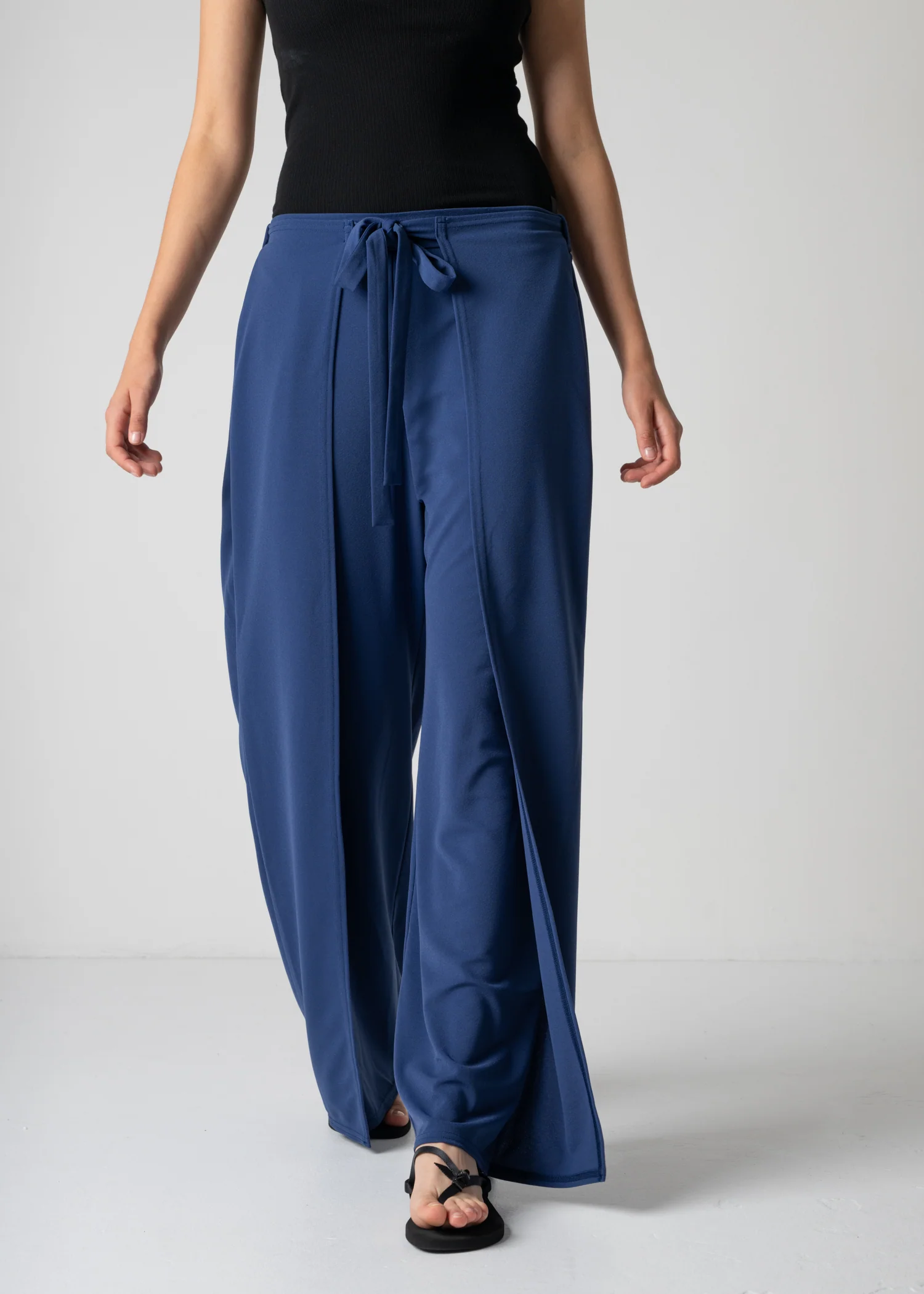 59 LUELLA WIDE-LEG WRAP TROUSERS / GEORGETTE JERSEY - C12 - Image 17