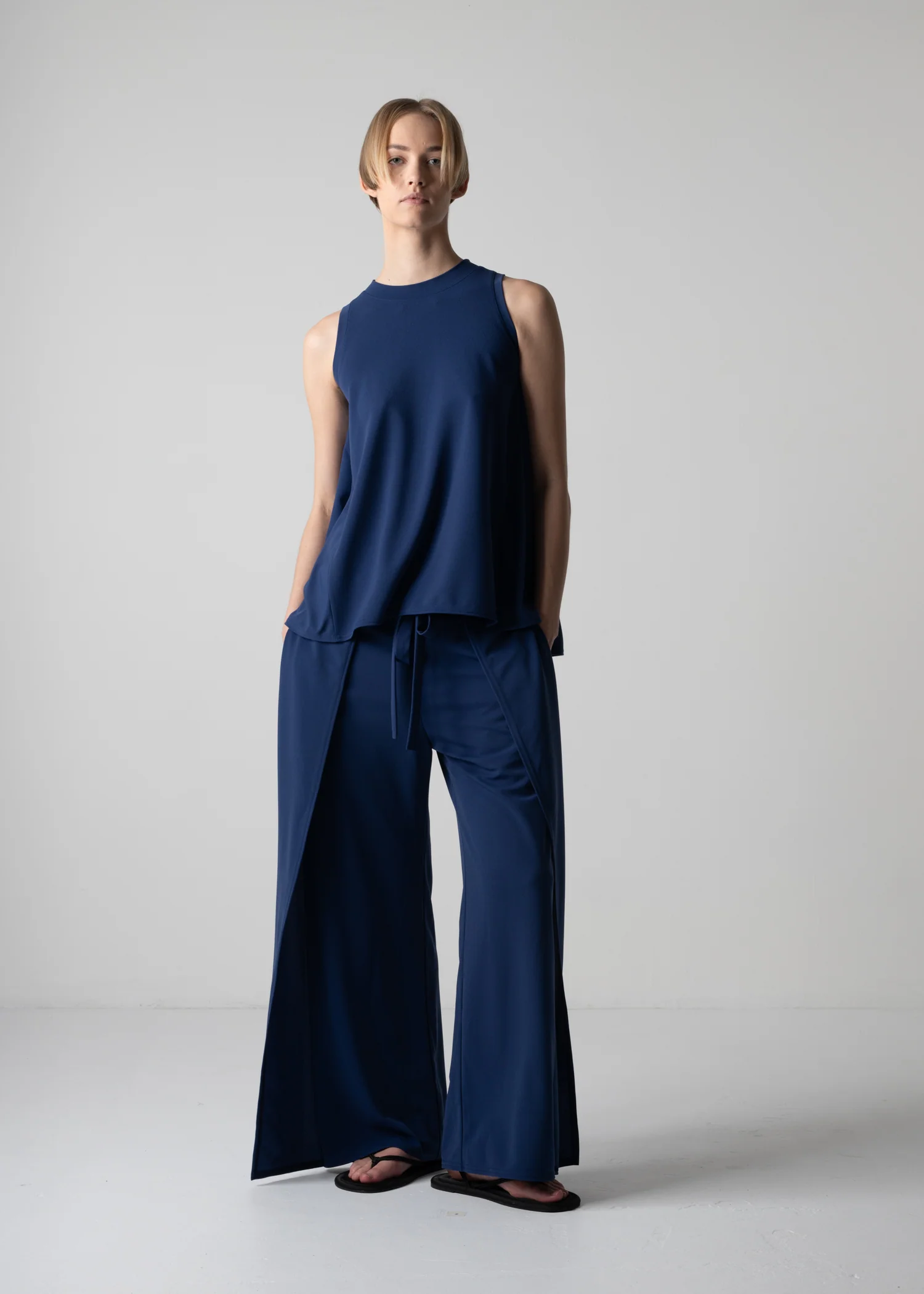 59 LUELLA WIDE-LEG WRAP TROUSERS / GEORGETTE JERSEY - C12 - Image 18