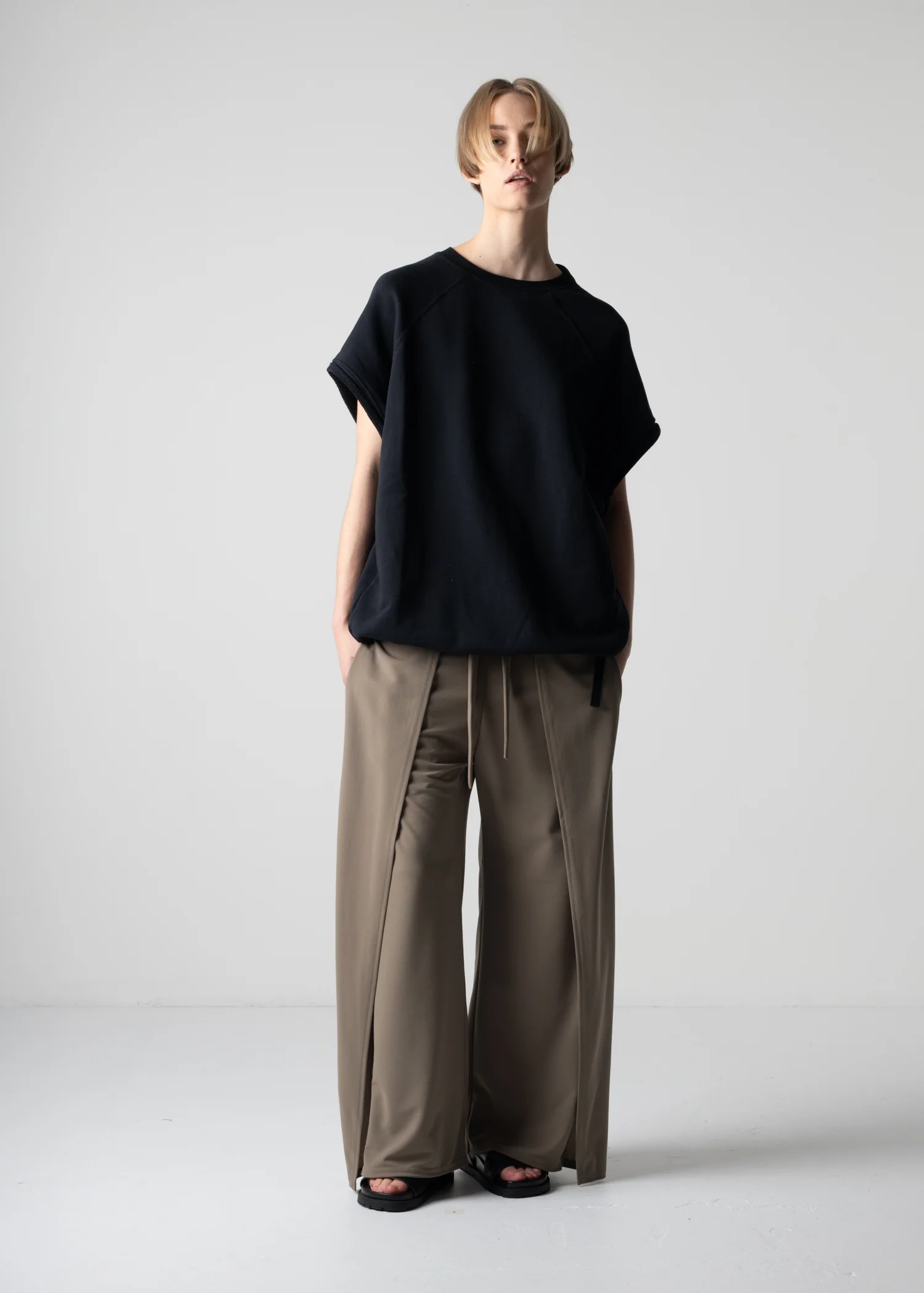 59 LUELLA WIDE-LEG WRAP TROUSERS / GEORGETTE JERSEY - C12 - Image 2