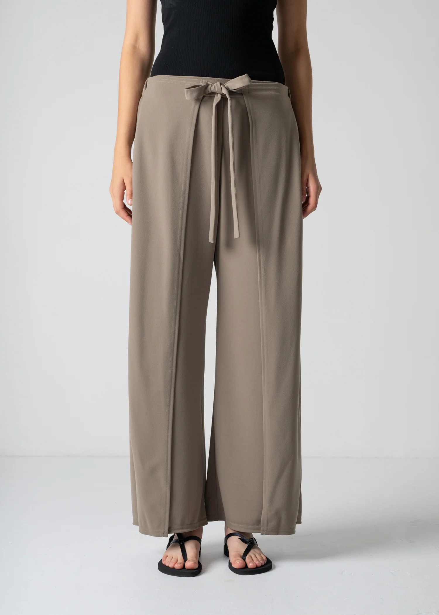 59 LUELLA WIDE-LEG WRAP TROUSERS / GEORGETTE JERSEY - C12 - Image 3