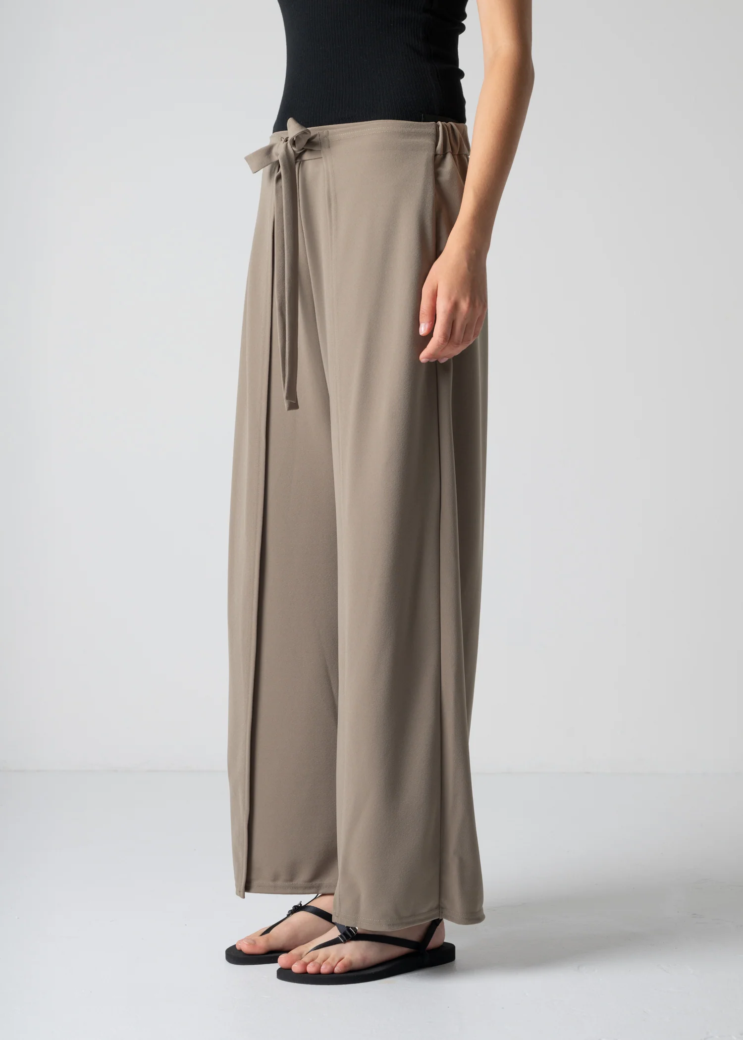 59 LUELLA WIDE-LEG WRAP TROUSERS / GEORGETTE JERSEY - C12 - Image 4