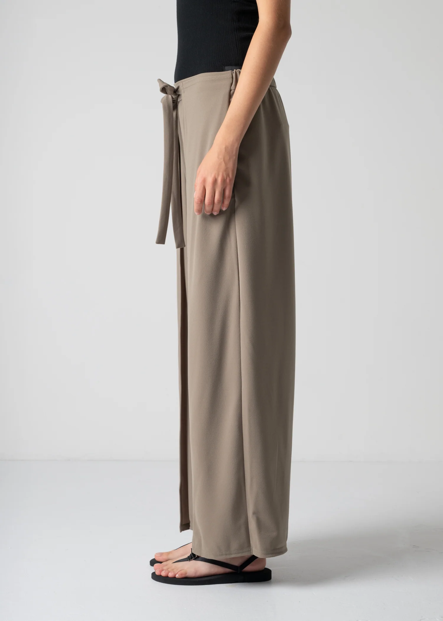 59 LUELLA WIDE-LEG WRAP TROUSERS / GEORGETTE JERSEY - C12 - Image 5