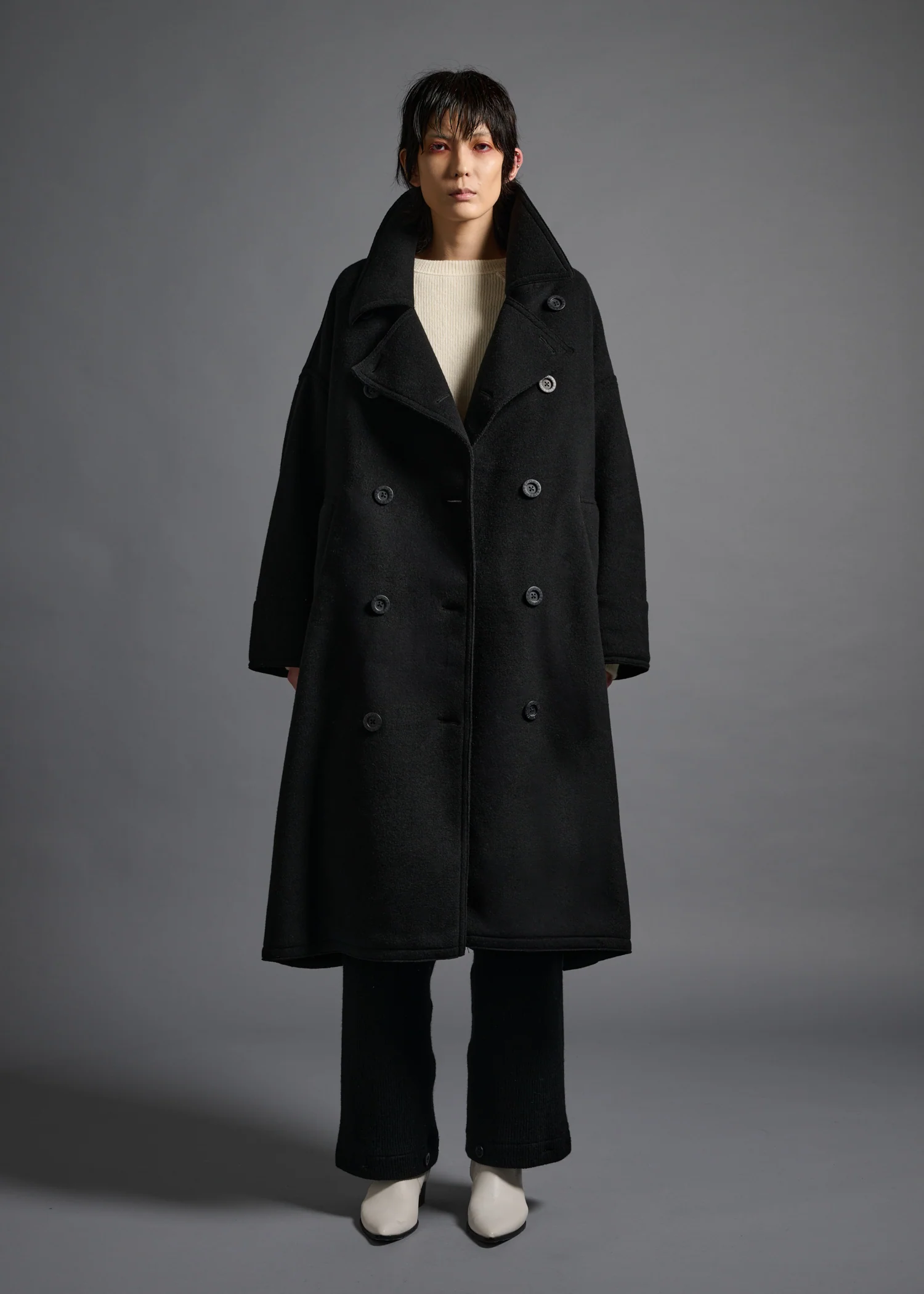 16 MARIE OVERSIZED COAT / WOOL MIX SHAGGY DOUBLE FACE - C13 - Image 5