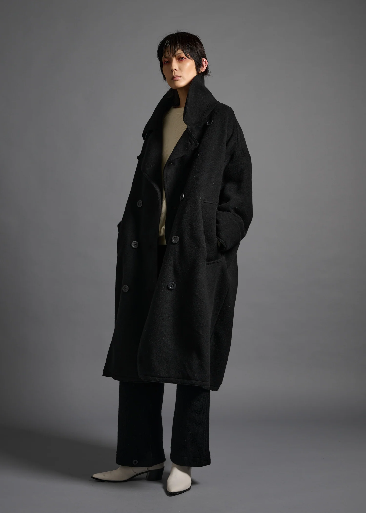 16 MARIE OVERSIZED COAT / WOOL MIX SHAGGY DOUBLE FACE - C13 - Image 6