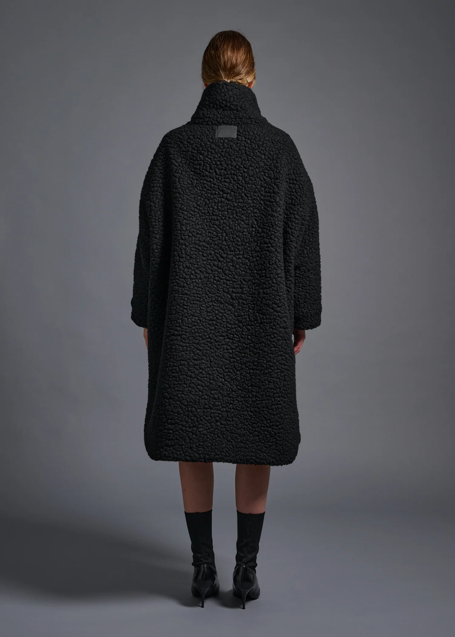 57 MARILYN COAT / WOOL AIRY LIGHT BOUCLE JERSEY - C13 - Image 3