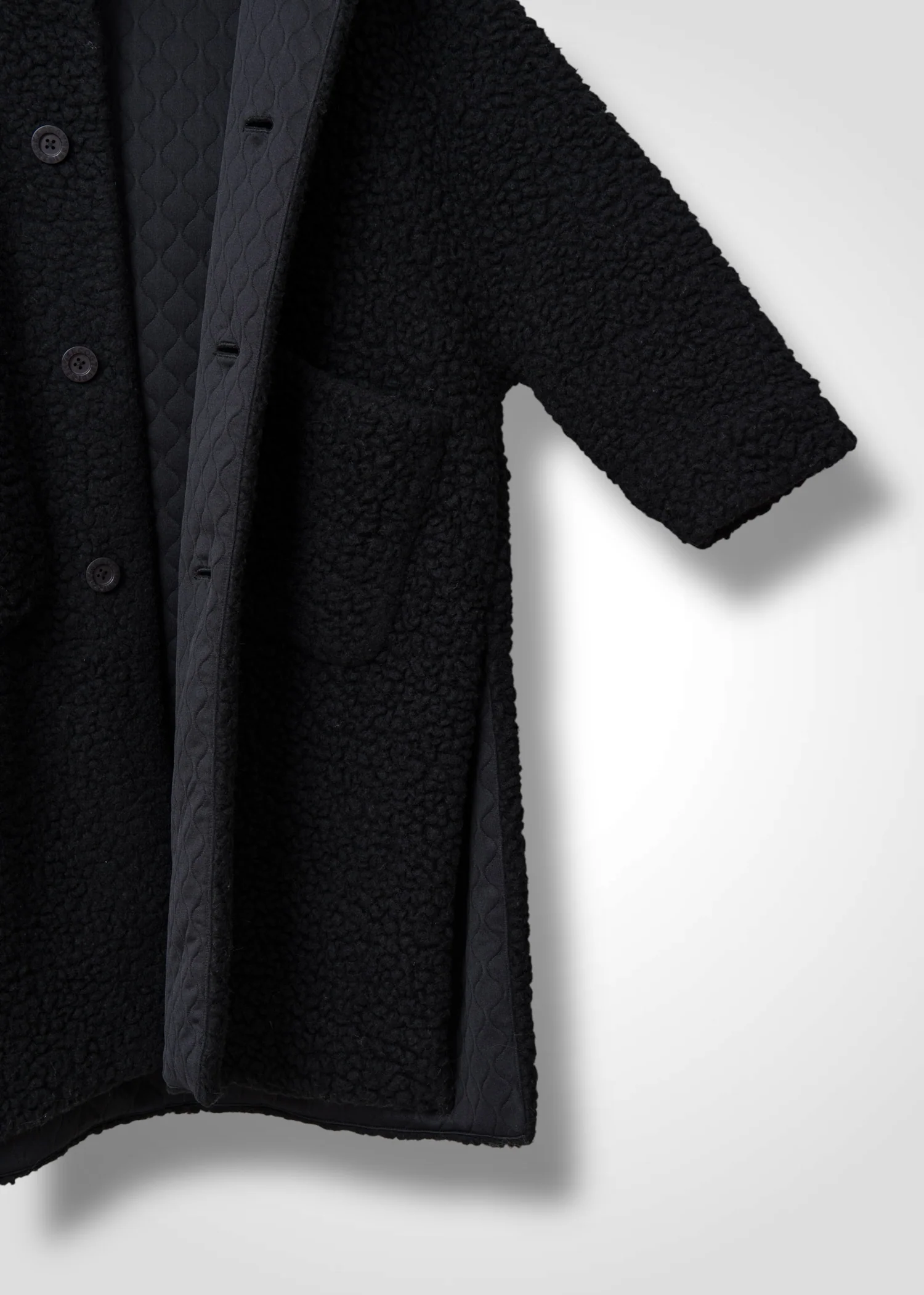 57 MARILYN COAT / WOOL AIRY LIGHT BOUCLE JERSEY - C13 - Image 9