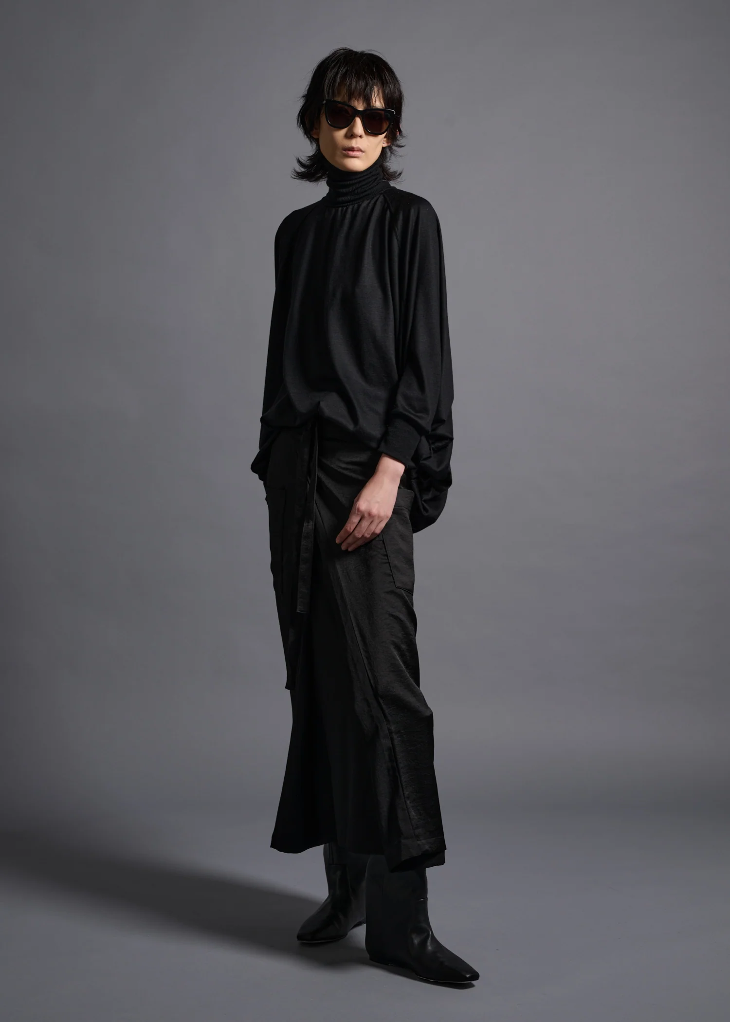 38 MATILDA POLLO NECK ABANICOS TOP / HIGH GAUGE PURE WOOL JERSEY - C13 - Image 13