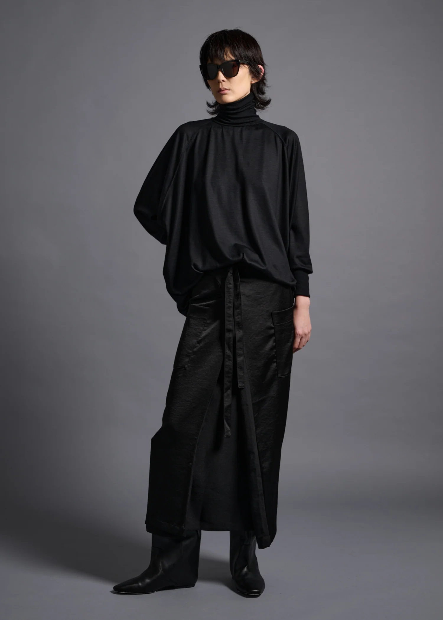 38 MATILDA POLLO NECK ABANICOS TOP / HIGH GAUGE PURE WOOL JERSEY - C13 - Image 15