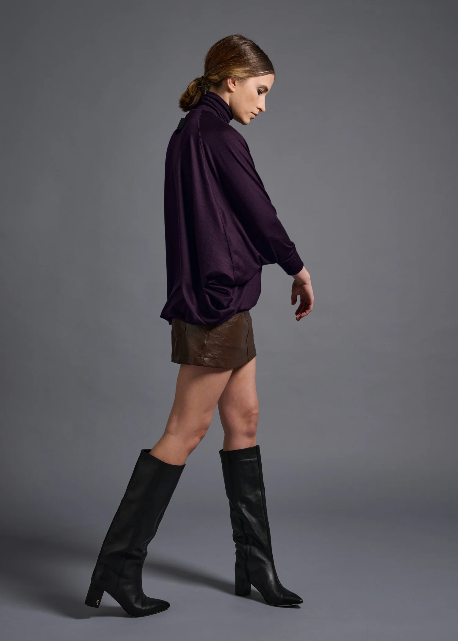 38 MATILDA POLLO NECK ABANICOS TOP / HIGH GAUGE PURE WOOL JERSEY - C13 - Image 18