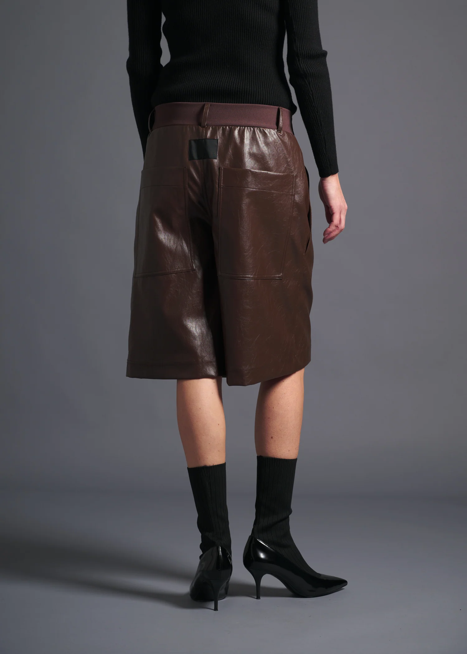 20 MAYA CULOTTES / VINTAGE-LOOK ITALIAN VEGAN LEATHER - C13 - Image 8