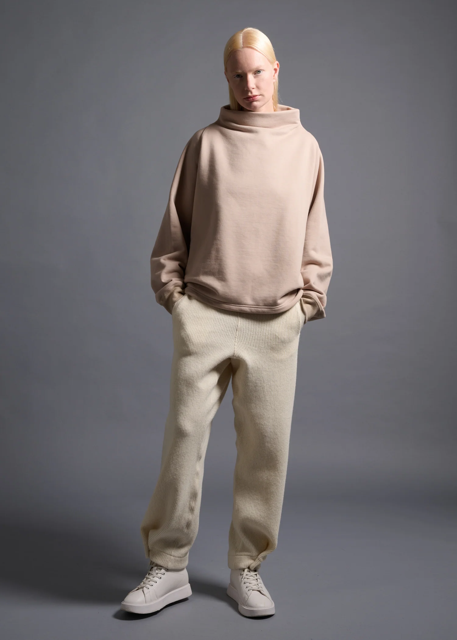18 MELINA BOTTLE NECK SWEATSHIRT / HEAVY FRENCH TERRY - C13 - Image 5