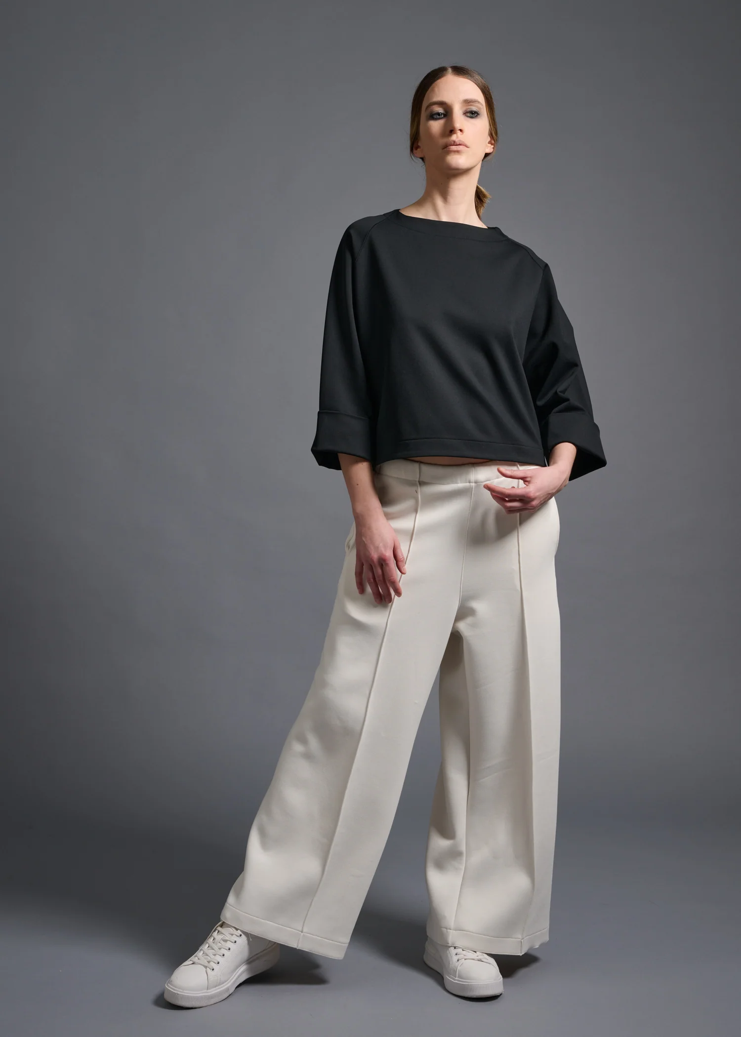 11 MELODY RAGLAN TOP / DOUBLE FACE SUITING - C13 - Image 3
