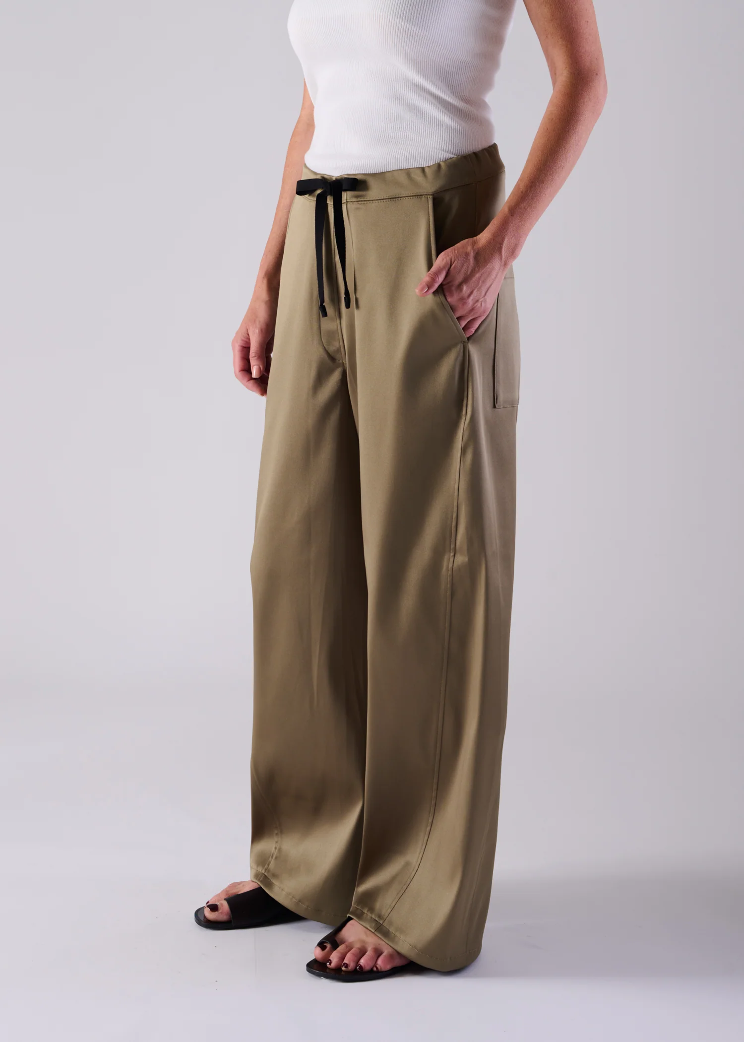 47 MERCY BARREL TROUSERS / DUCHESS SATIN STRETCH - C14 - Image 2