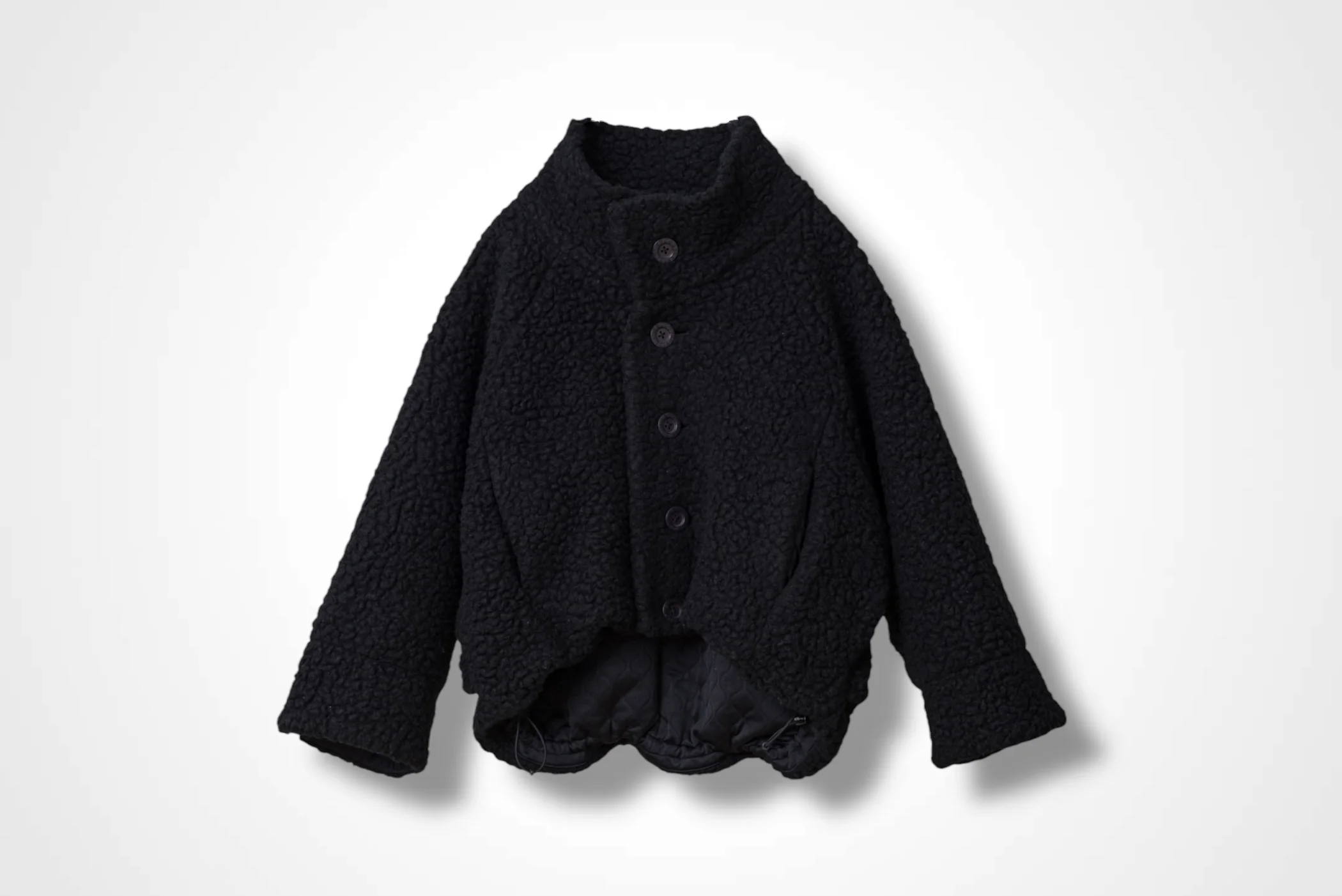 59 MILAN STAND COLLAR BLOUSON / WOOL AIRY LIGHT BOUCLE JERSEY - C13 - Image 5