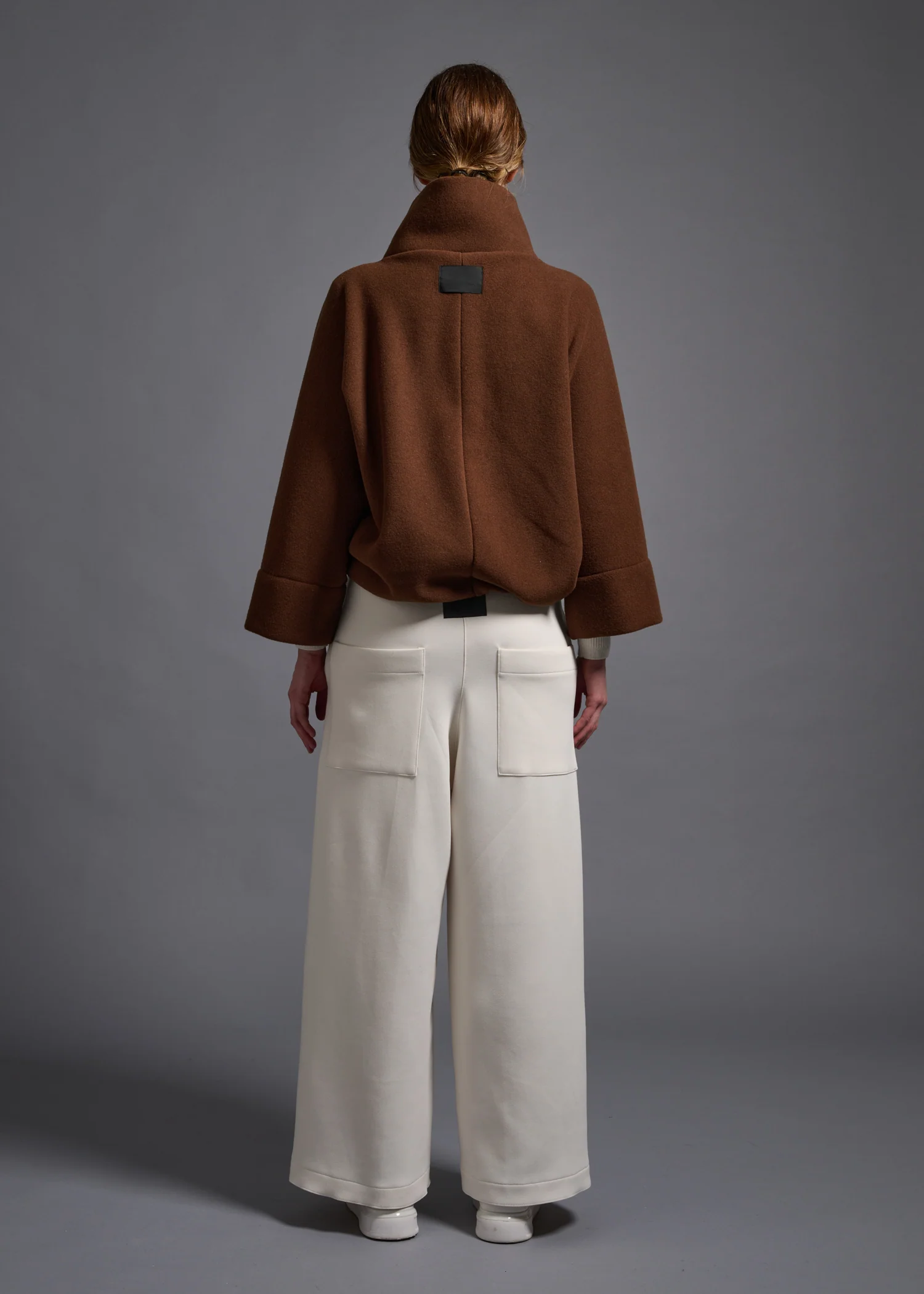 41 MILAN STAND COLLAR BLOUSON / WOOL BLENDED ITALIAN FLEECE - C13 - Image 3