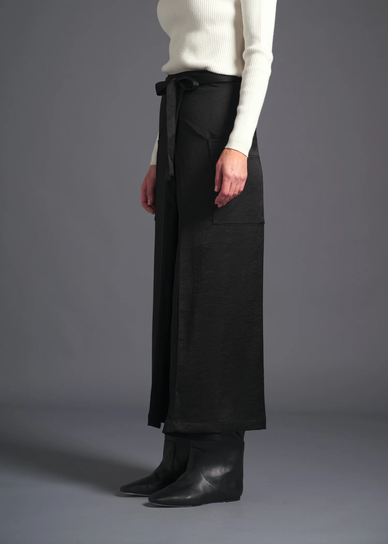 53 MINA DOUBLE WRAP SKIRT / ECO SATIN - C13 - Image 10