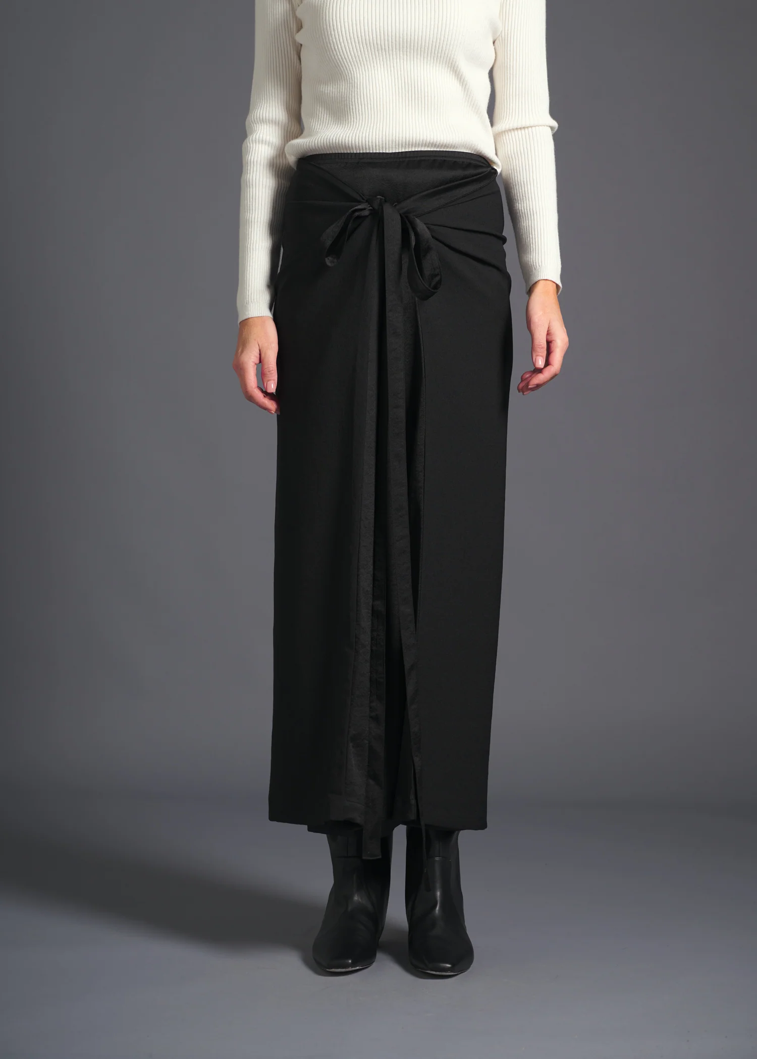 53 MINA DOUBLE WRAP SKIRT / ECO SATIN - C13 - Image 12