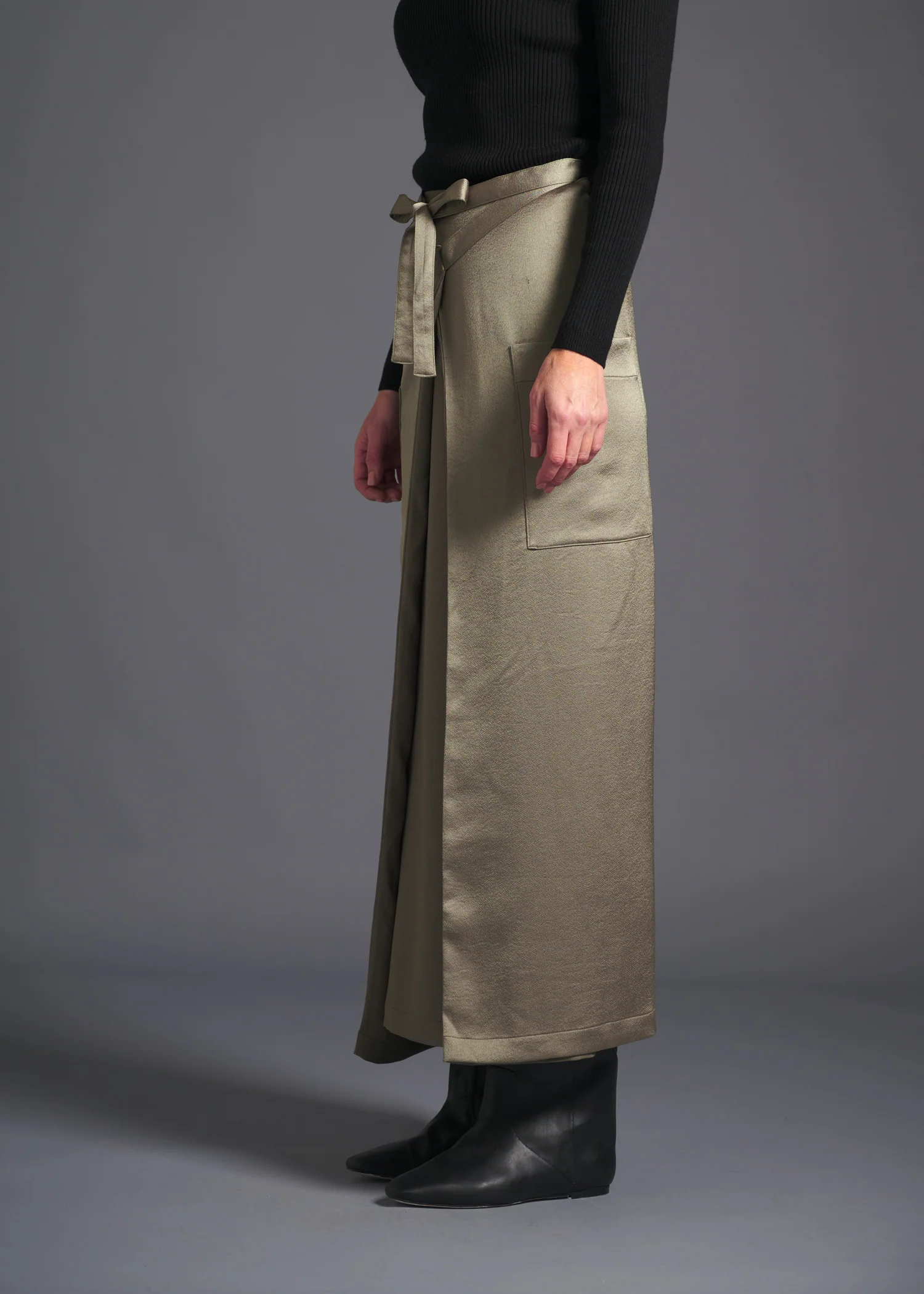 53 MINA DOUBLE WRAP SKIRT / ECO SATIN - C13 - Image 17