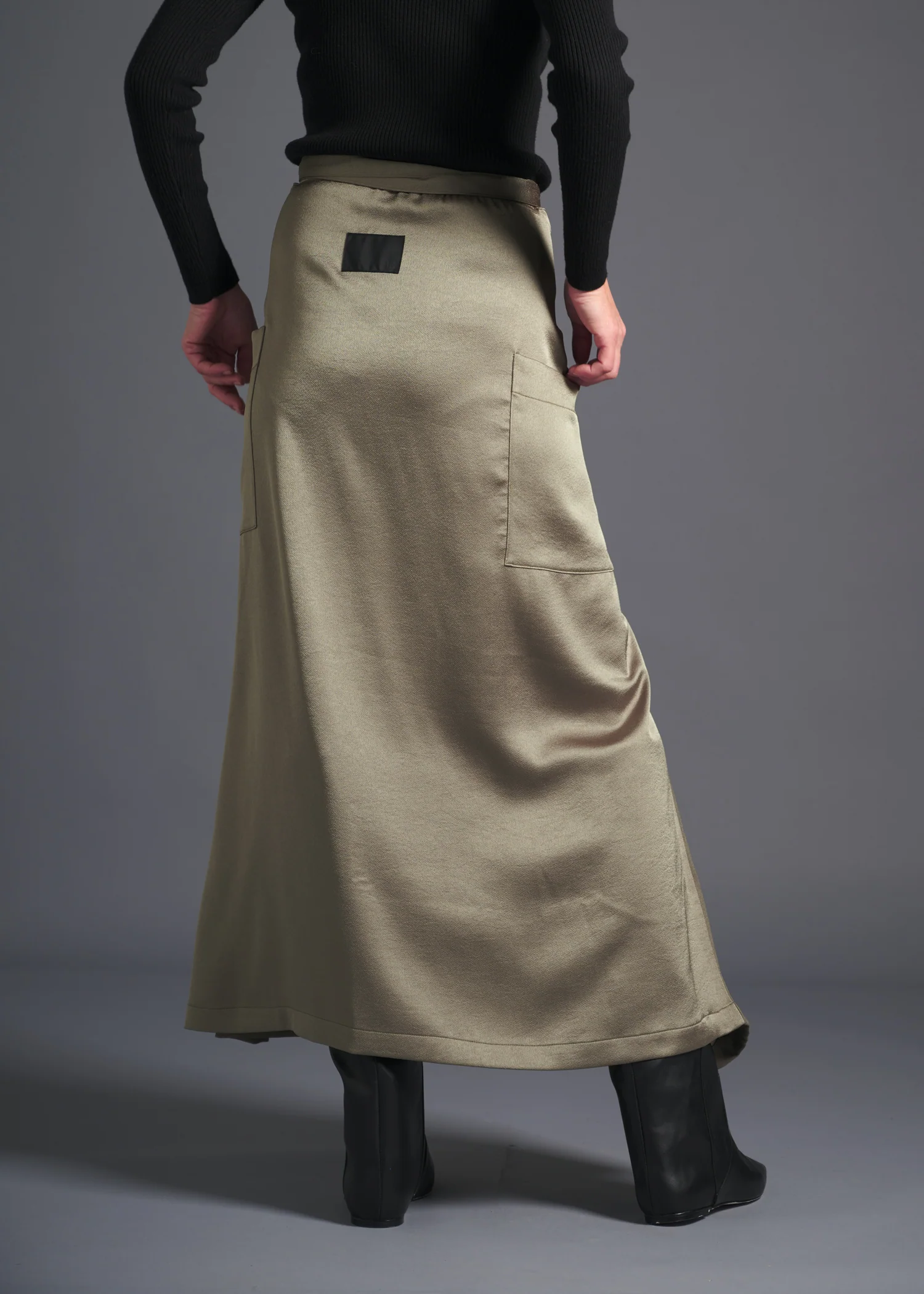 53 MINA DOUBLE WRAP SKIRT / ECO SATIN - C13 - Image 18
