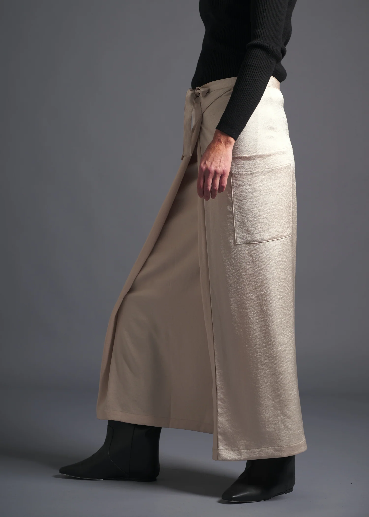 53 MINA DOUBLE WRAP SKIRT / ECO SATIN - C13 - Image 2