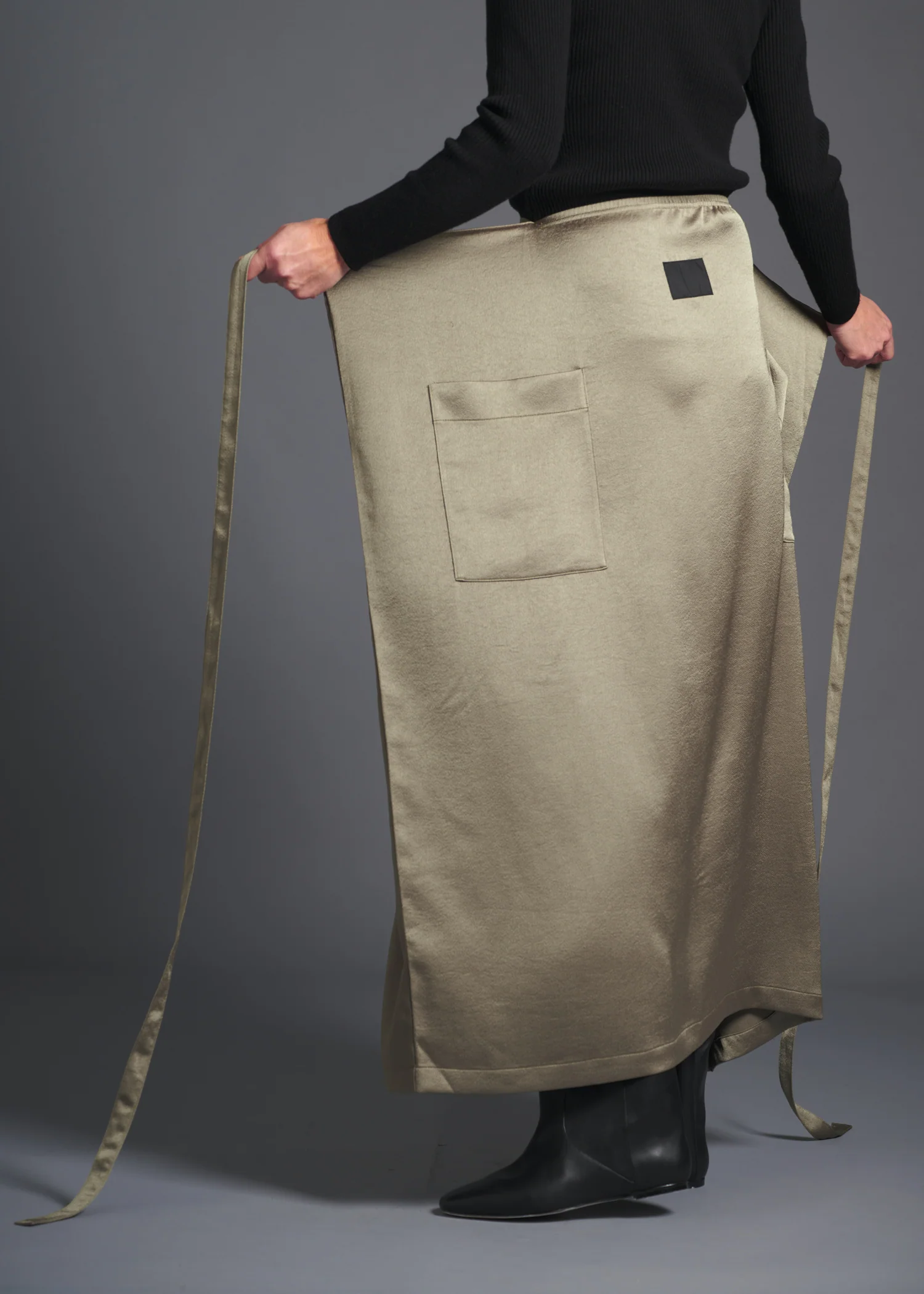 53 MINA DOUBLE WRAP SKIRT / ECO SATIN - C13 - Image 20