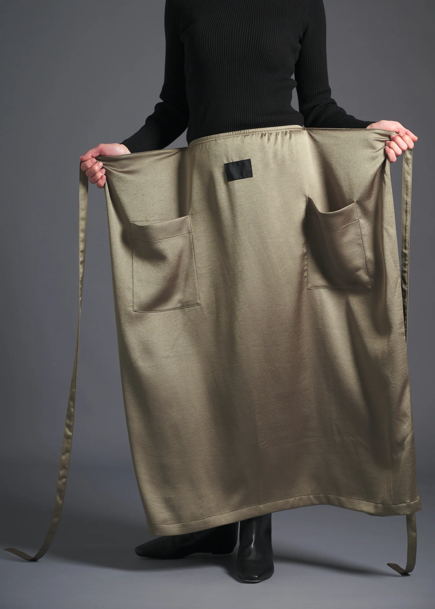 53 MINA DOUBLE WRAP SKIRT / ECO SATIN - C13 - Image 21