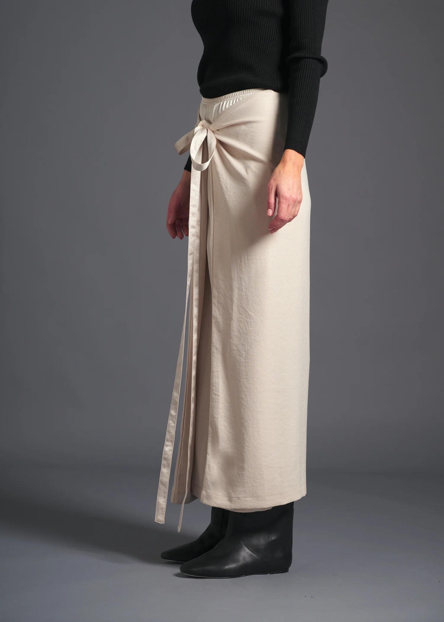 53 MINA DOUBLE WRAP SKIRT / ECO SATIN - C13 - Image 5