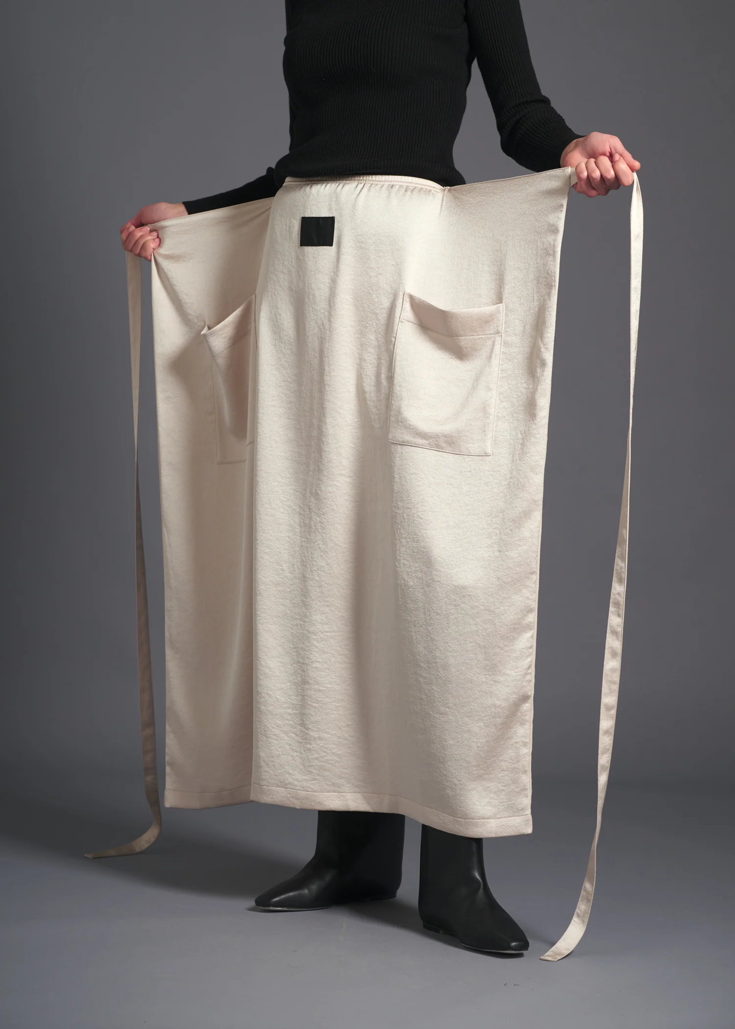 53 MINA DOUBLE WRAP SKIRT / ECO SATIN - C13 - Image 7
