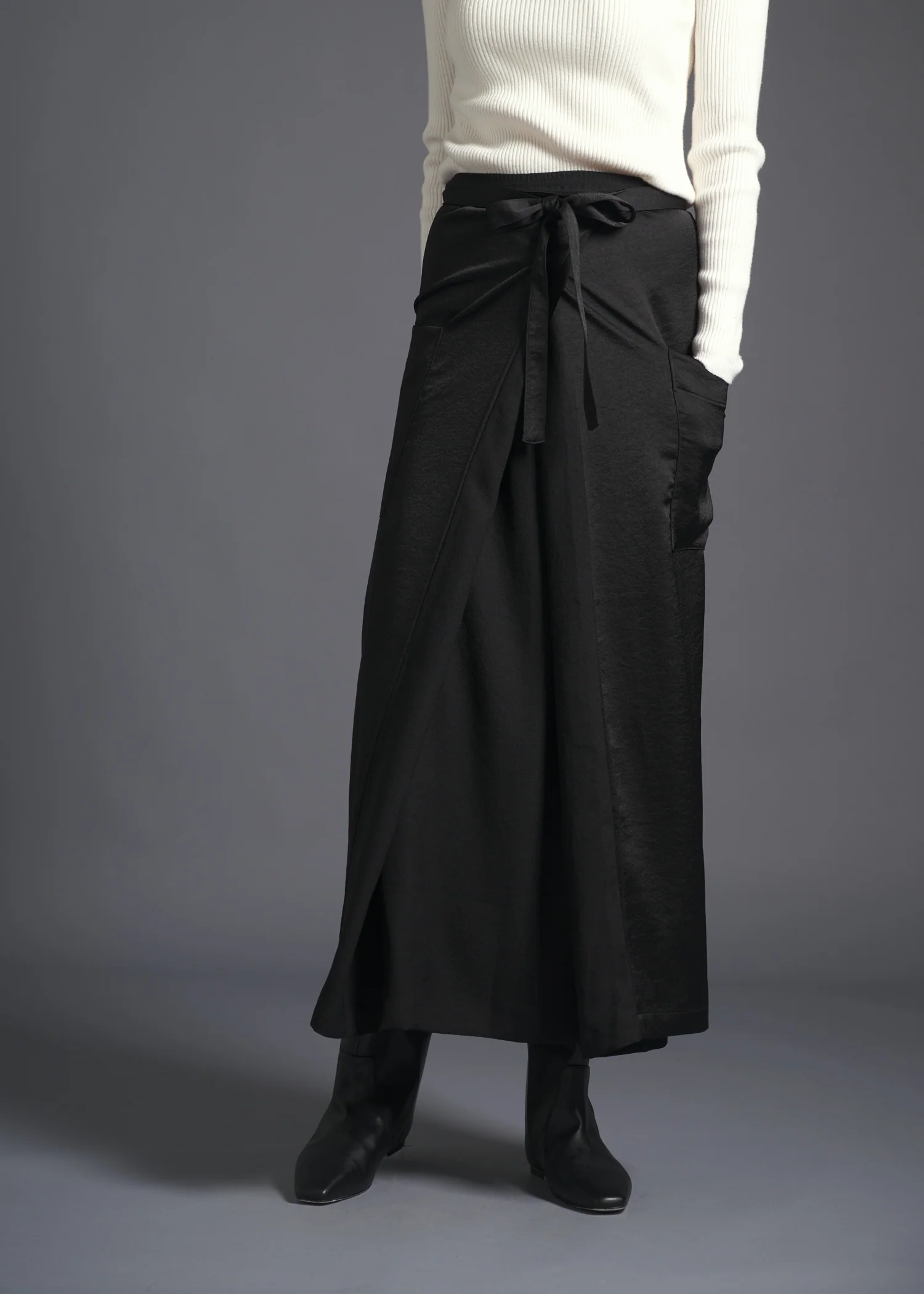 53 MINA DOUBLE WRAP SKIRT / ECO SATIN - C13 - Image 9