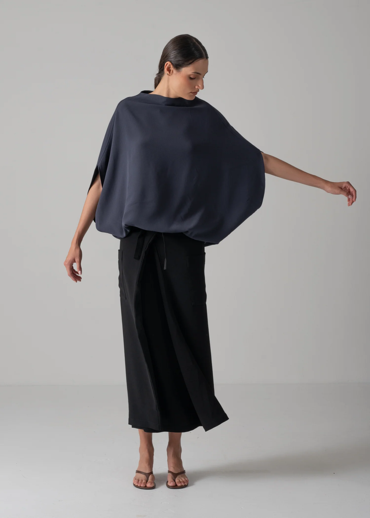 64 MINA DOUBLE WRAP SKIRT / GEORGETTE - C14 - Image 4