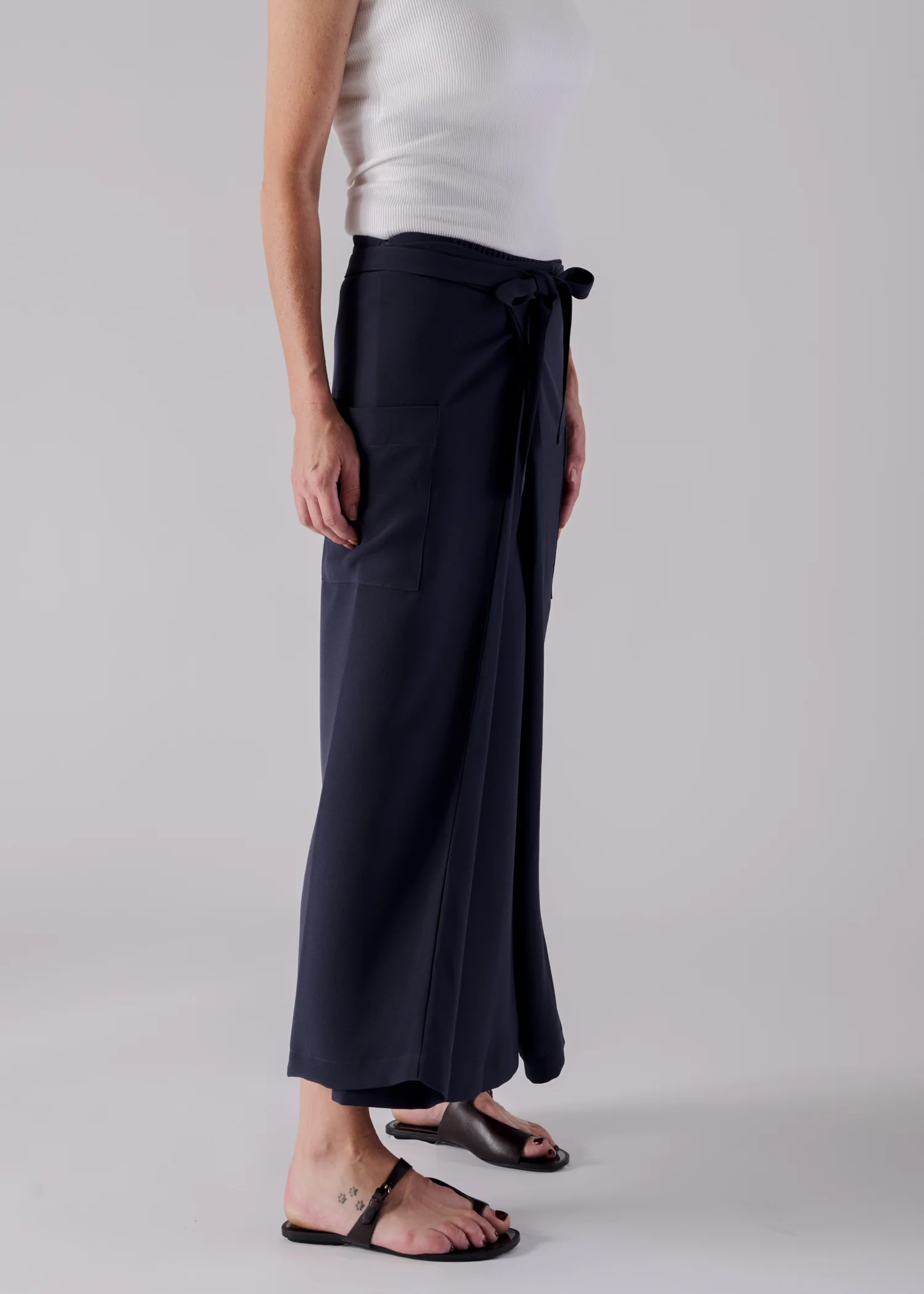 64 MINA DOUBLE WRAP SKIRT / GEORGETTE - C14 - Image 7