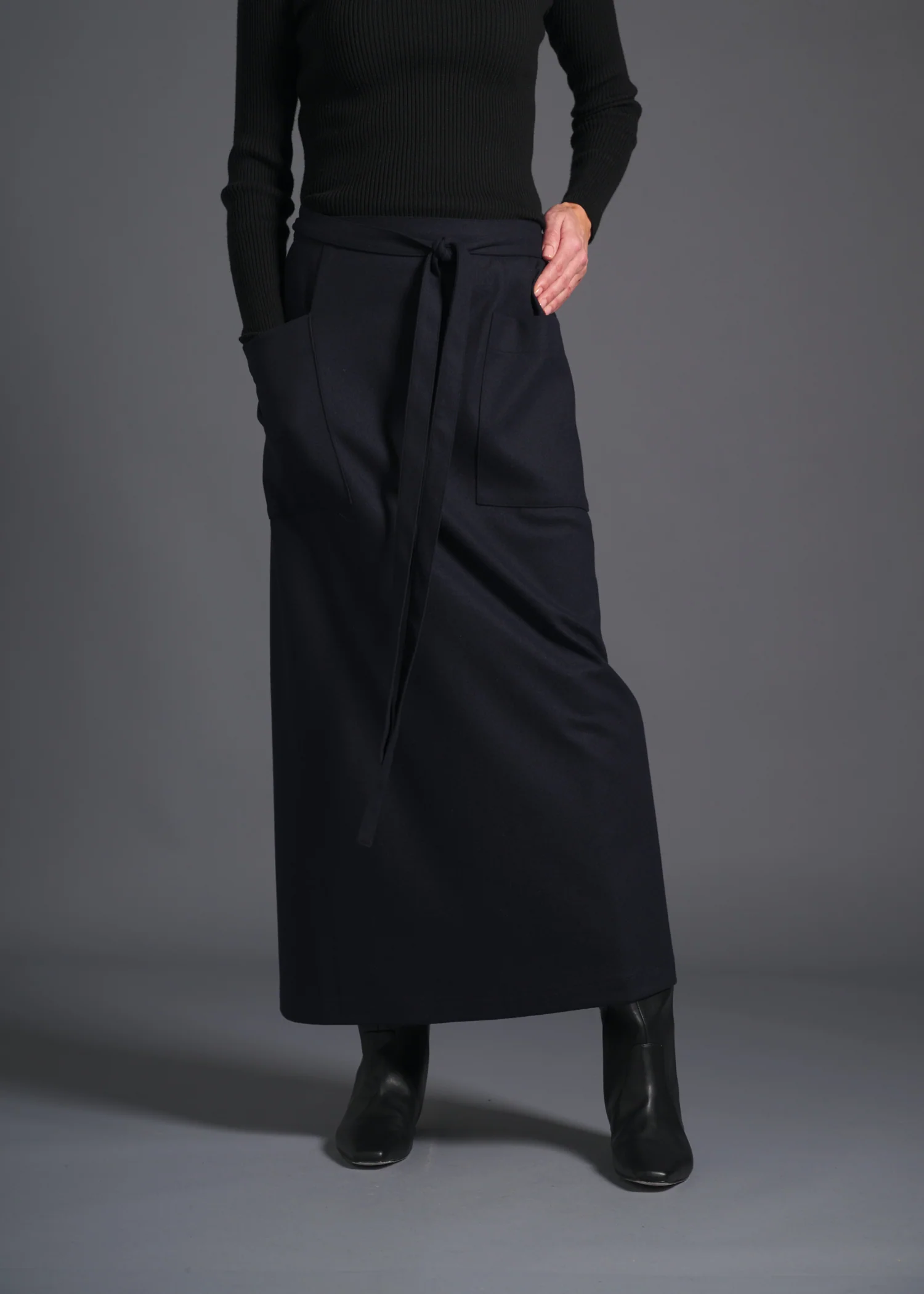 24 MIRANDA WRAP SKIRT / SOFT FLANNEL JERSEY - C13