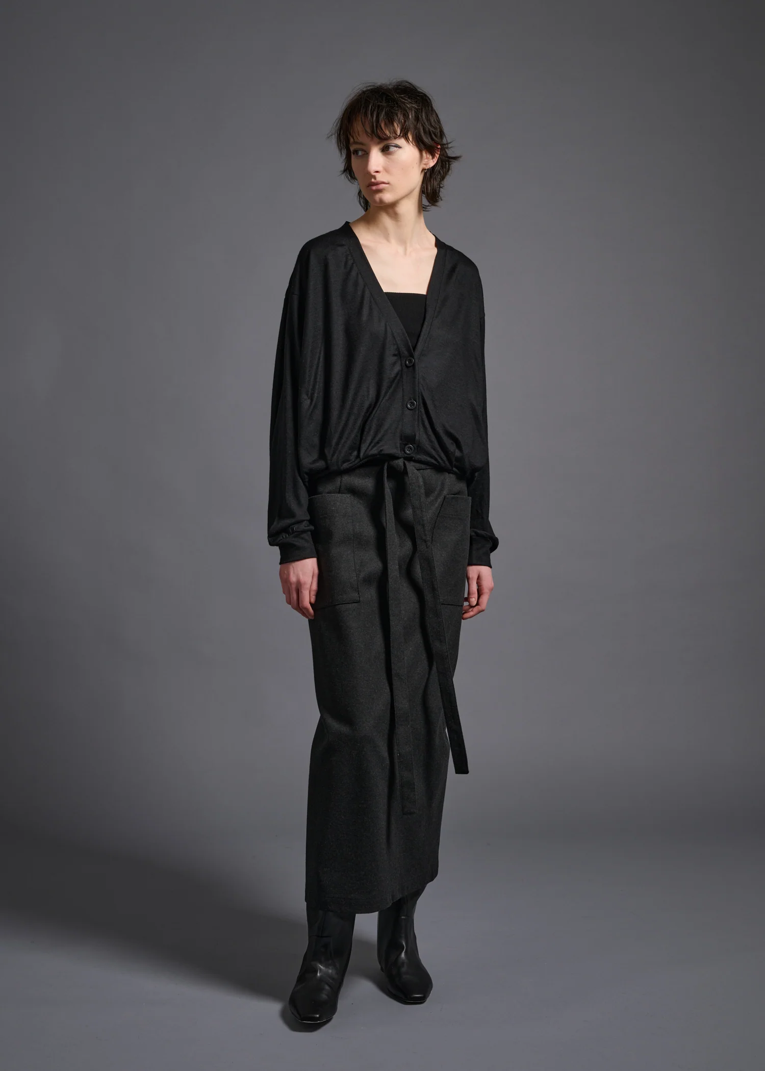24 MIRANDA WRAP SKIRT / SOFT FLANNEL JERSEY - C13 - Image 8