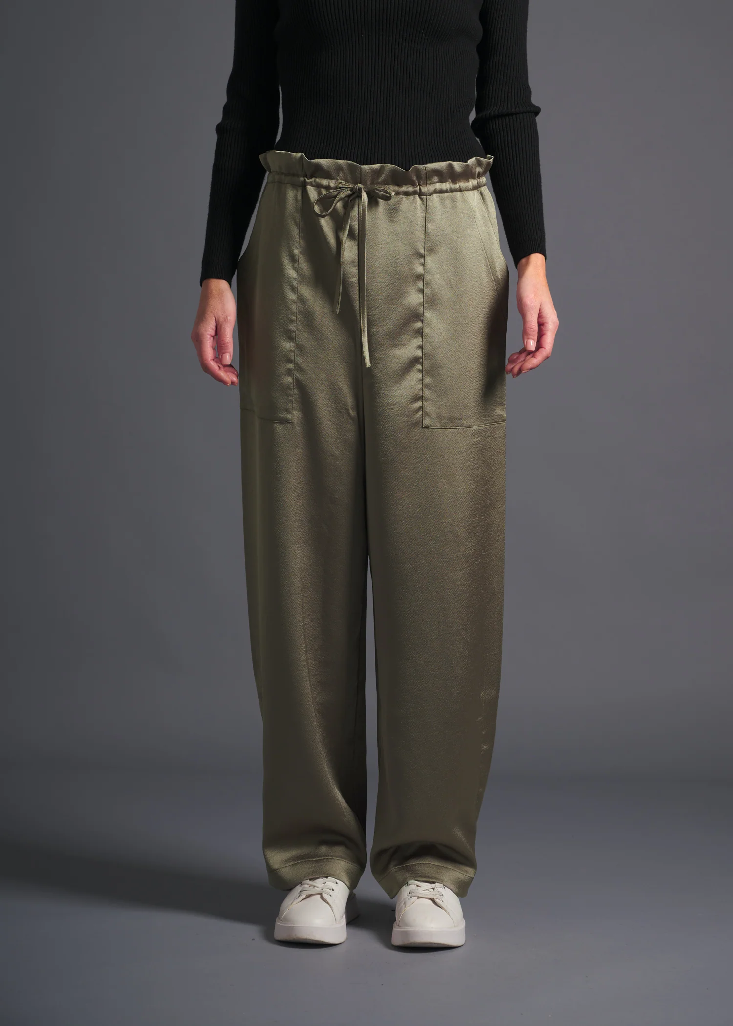 52 MOE LOOSE TROUSERS / ECO SATIN - C13 - Image 4
